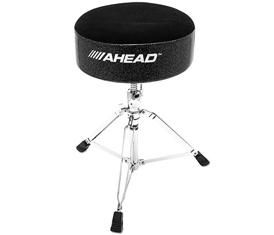Ahead 14" ROUND, 5" THICK BLACK CLOTH TOP/BLACK SPARKLE SIDES, EMBROIDERED LOGO