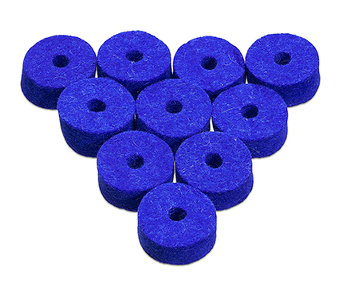 Ahead BLUE WOOL CYMBAL FELTS 10 PACK 1.5"X.5"