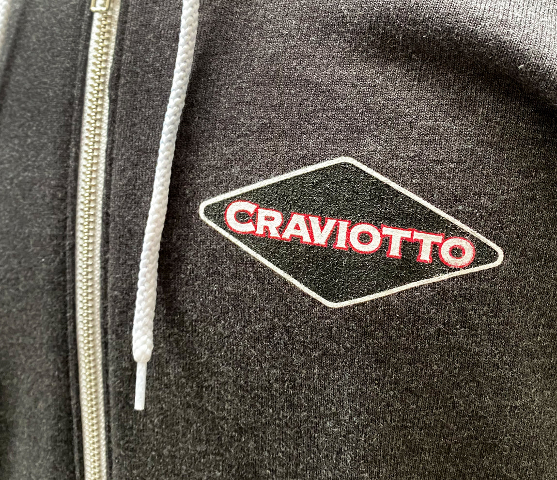 Craviotto Hooded Jacket in Dark Grey with Black Sleeves - Image 4