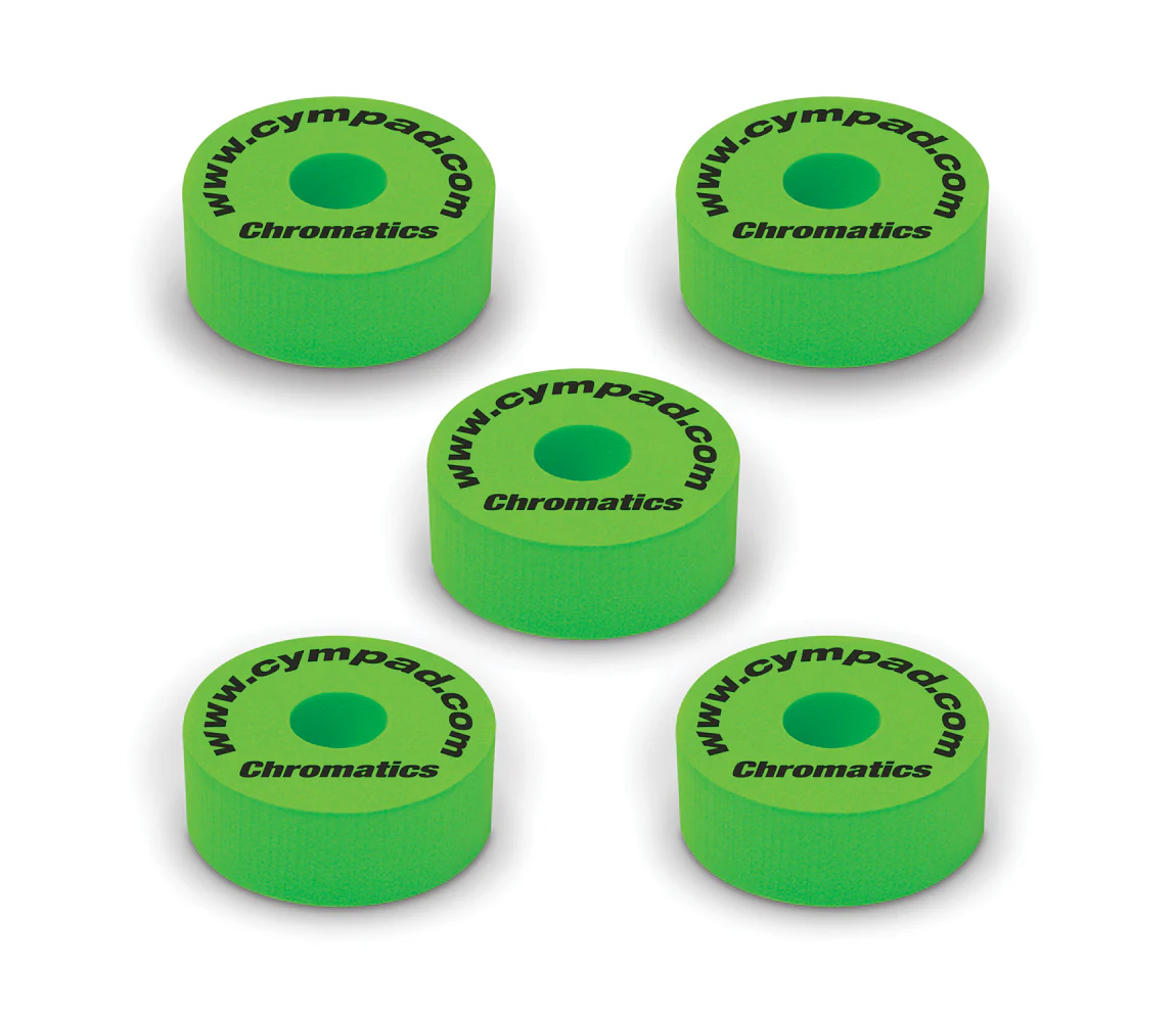 Cympad Chromatics 40/15mm Cymbal Pad in Green - Set of 5