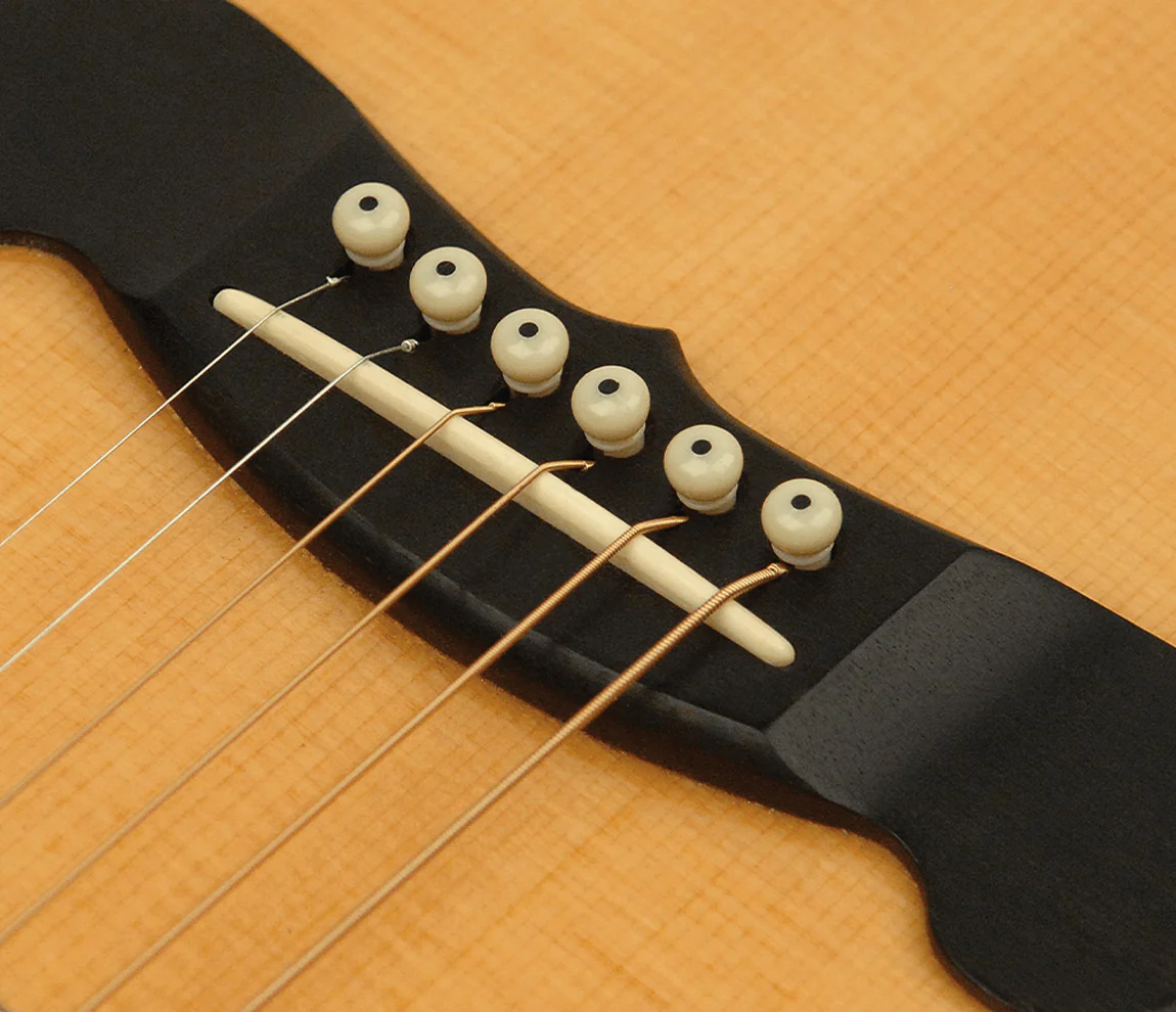 Daddario Moulded Bridge and End Pins - Ivory with Ebony Dot - Image 2