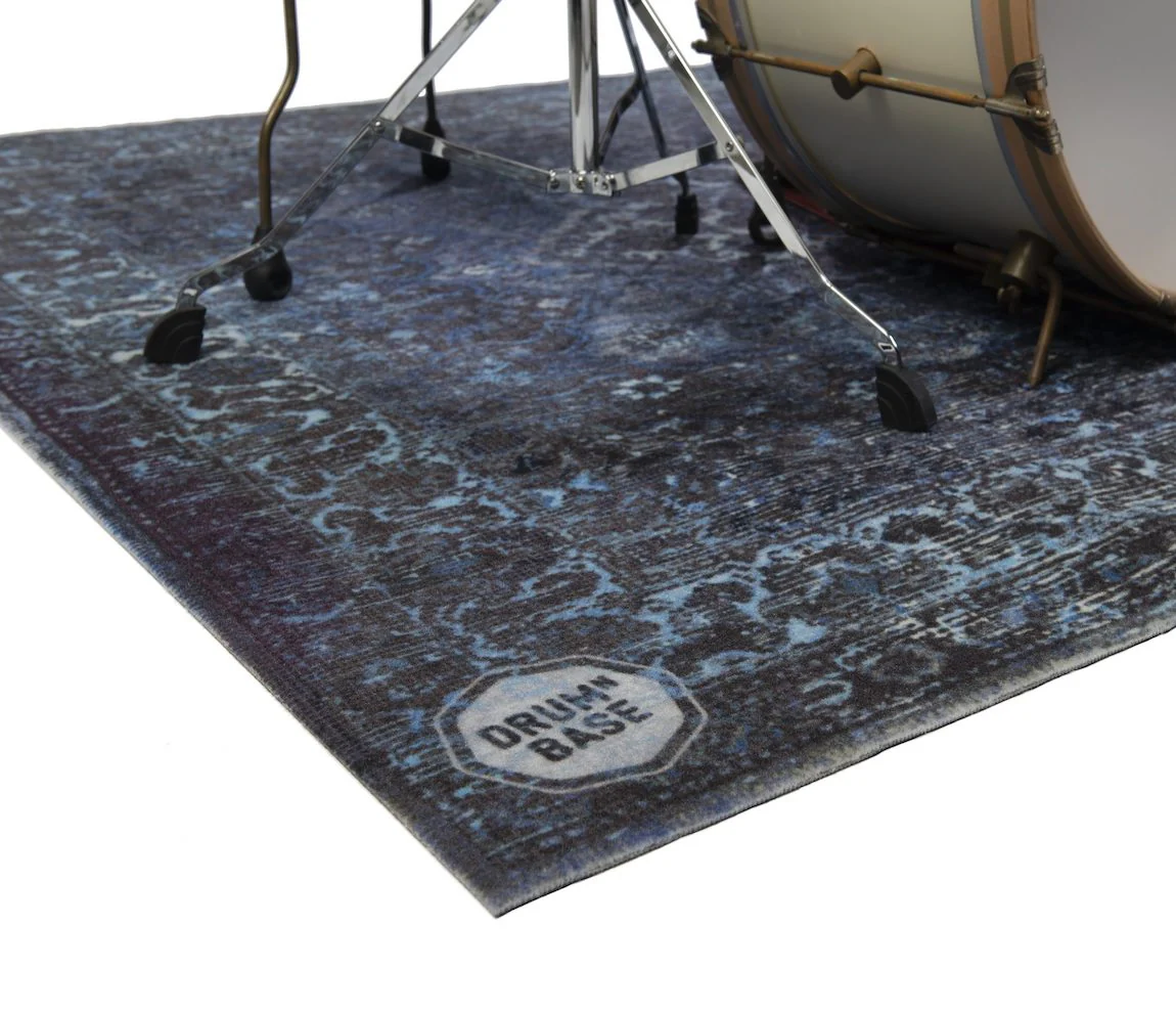 Drum N Base Vintage Persian Drum Rug - Blue - 185 x 160cm - Image 4