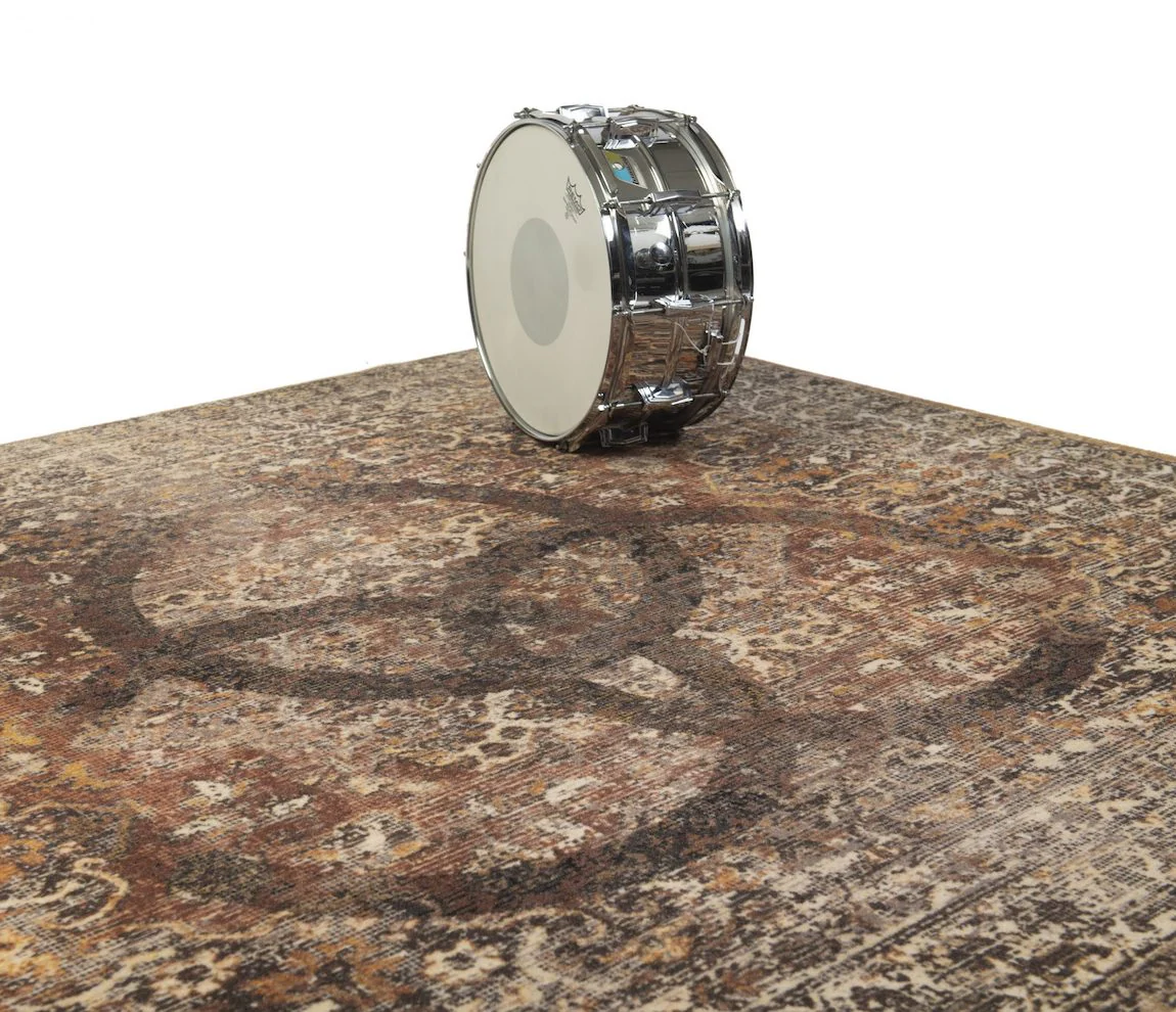 Drum N Base Vintage Persian Drum Rug "Bonzo II" - Beige - 185 x160cm - Image 4