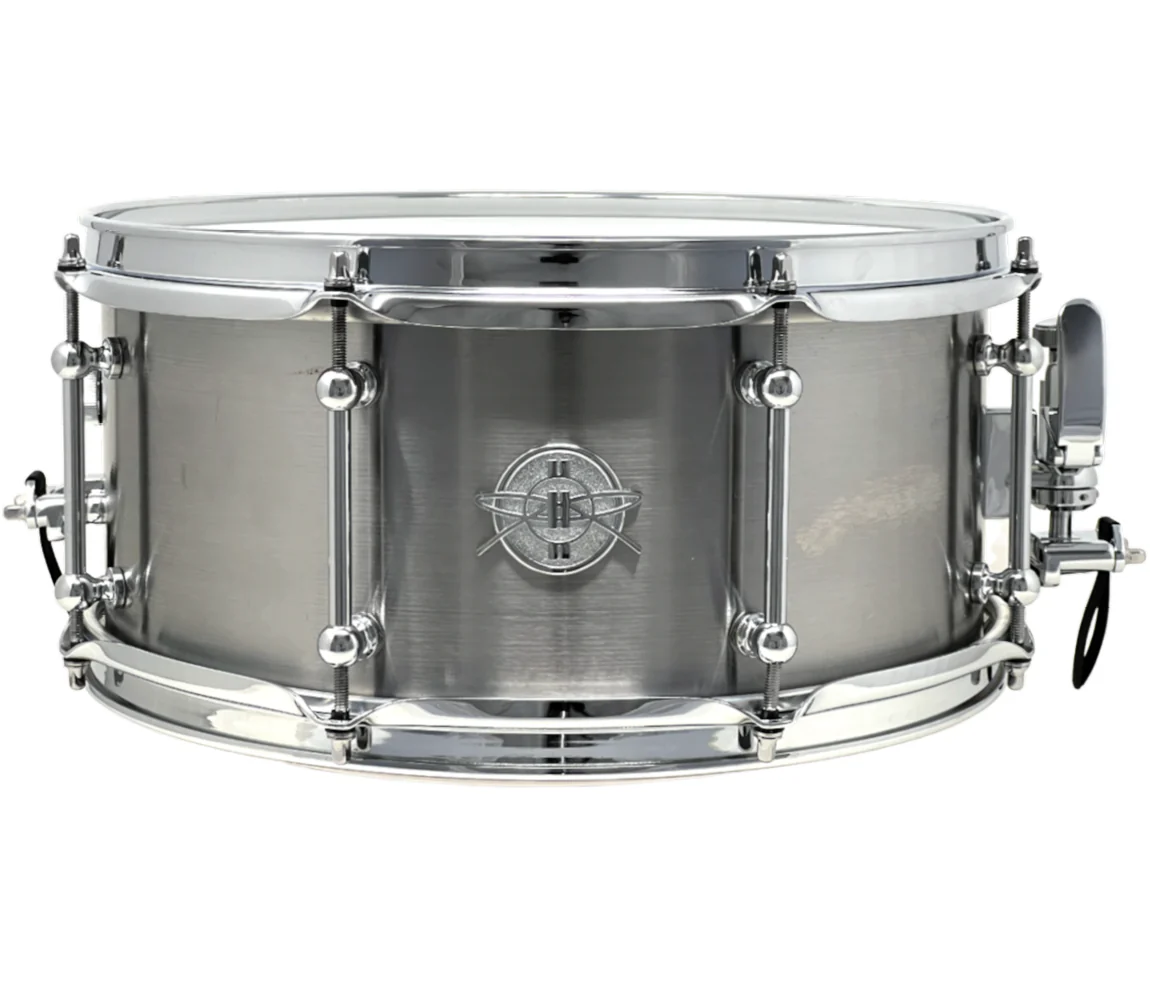 Dunnett 4mm 14" x 6.5" Carbon Steel 'Sledge' Snare Drum in Raw Living Finish