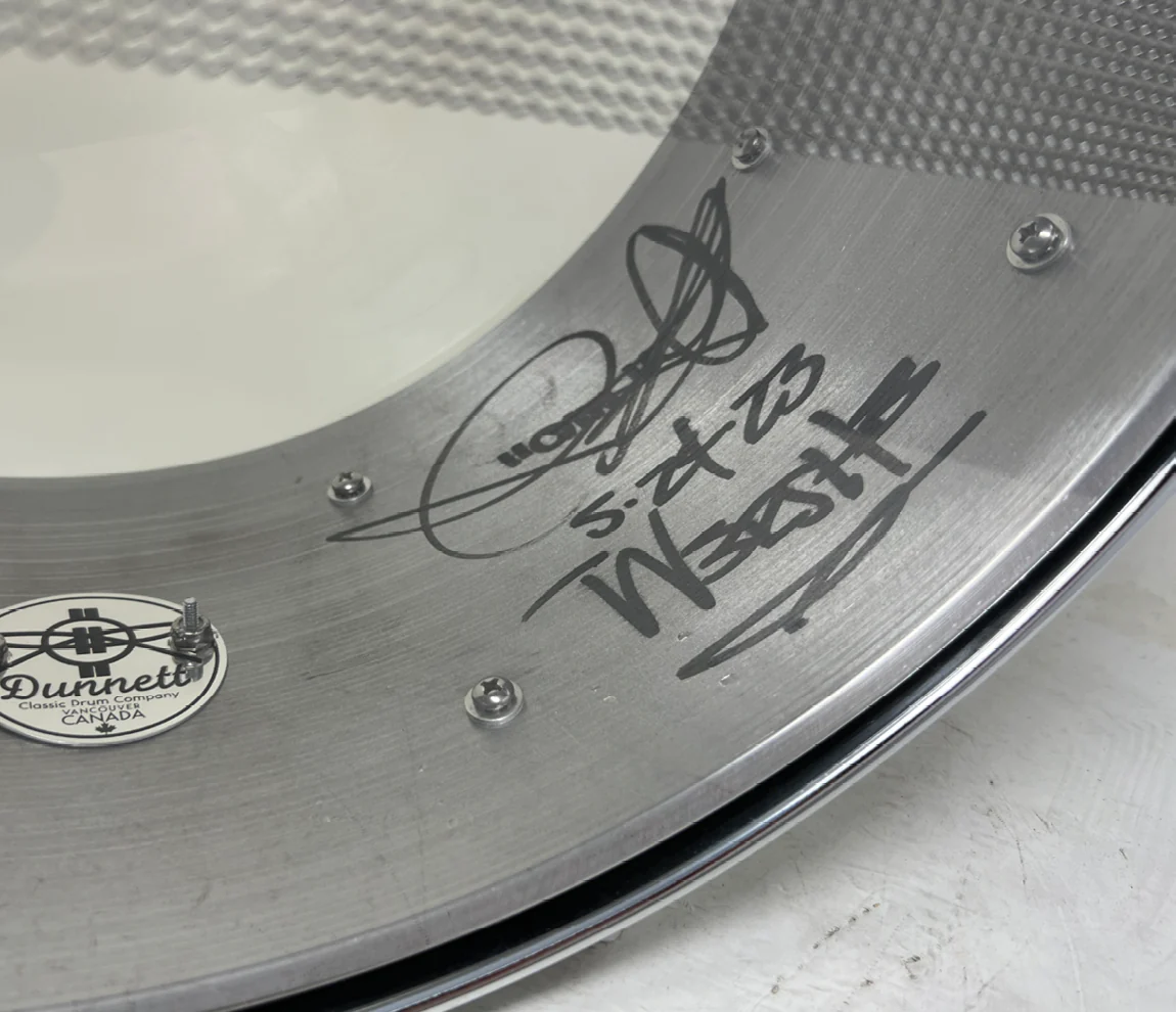 Dunnett 4mm 14" x 6.5" Carbon Steel 'Sledge' Snare Drum in Raw Living Finish - Image 10