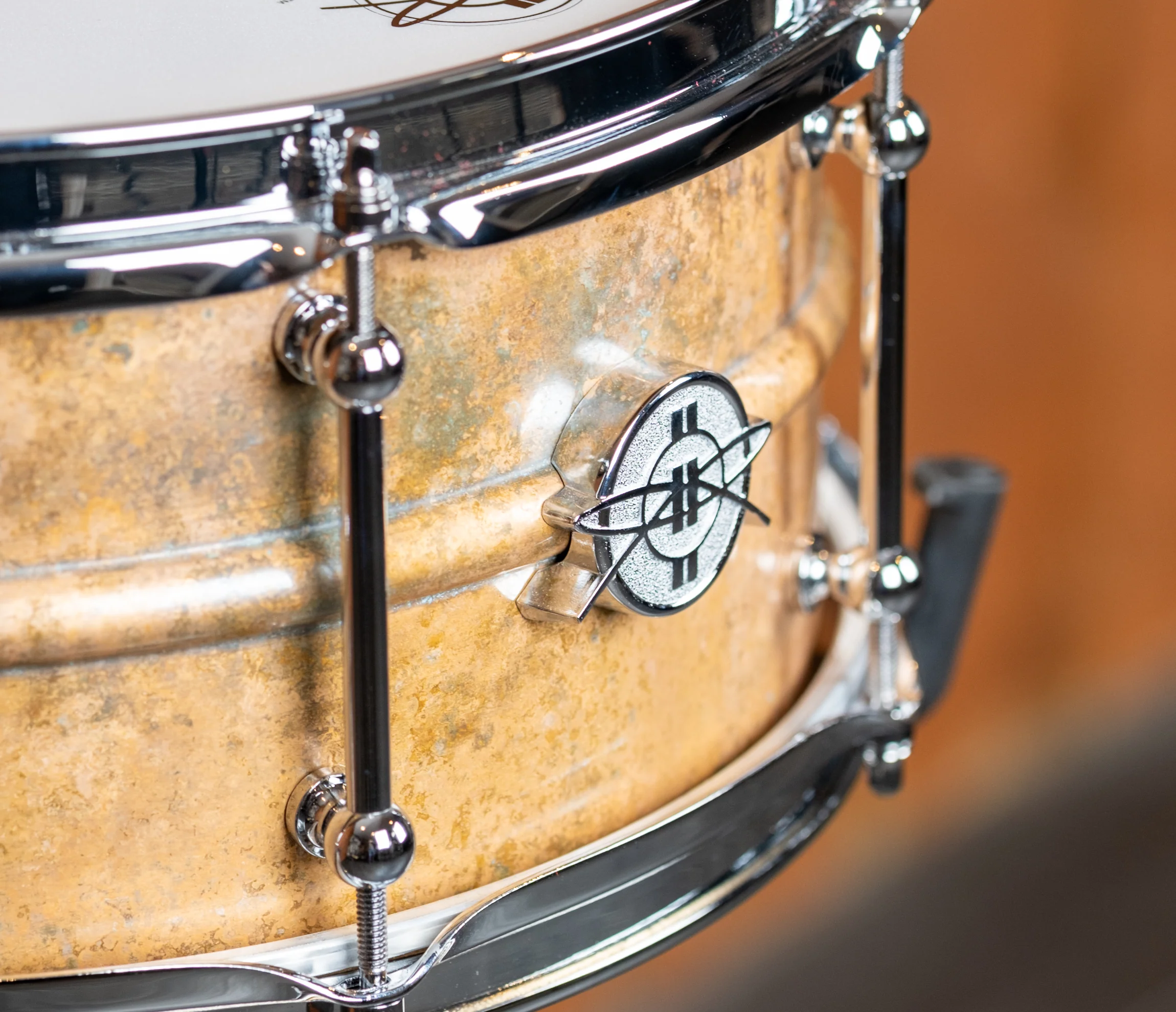 Dunnett Classic Model 2N 14" x 6.5" Bronze Snare Drum in Antique Bronze Patina - Image 3