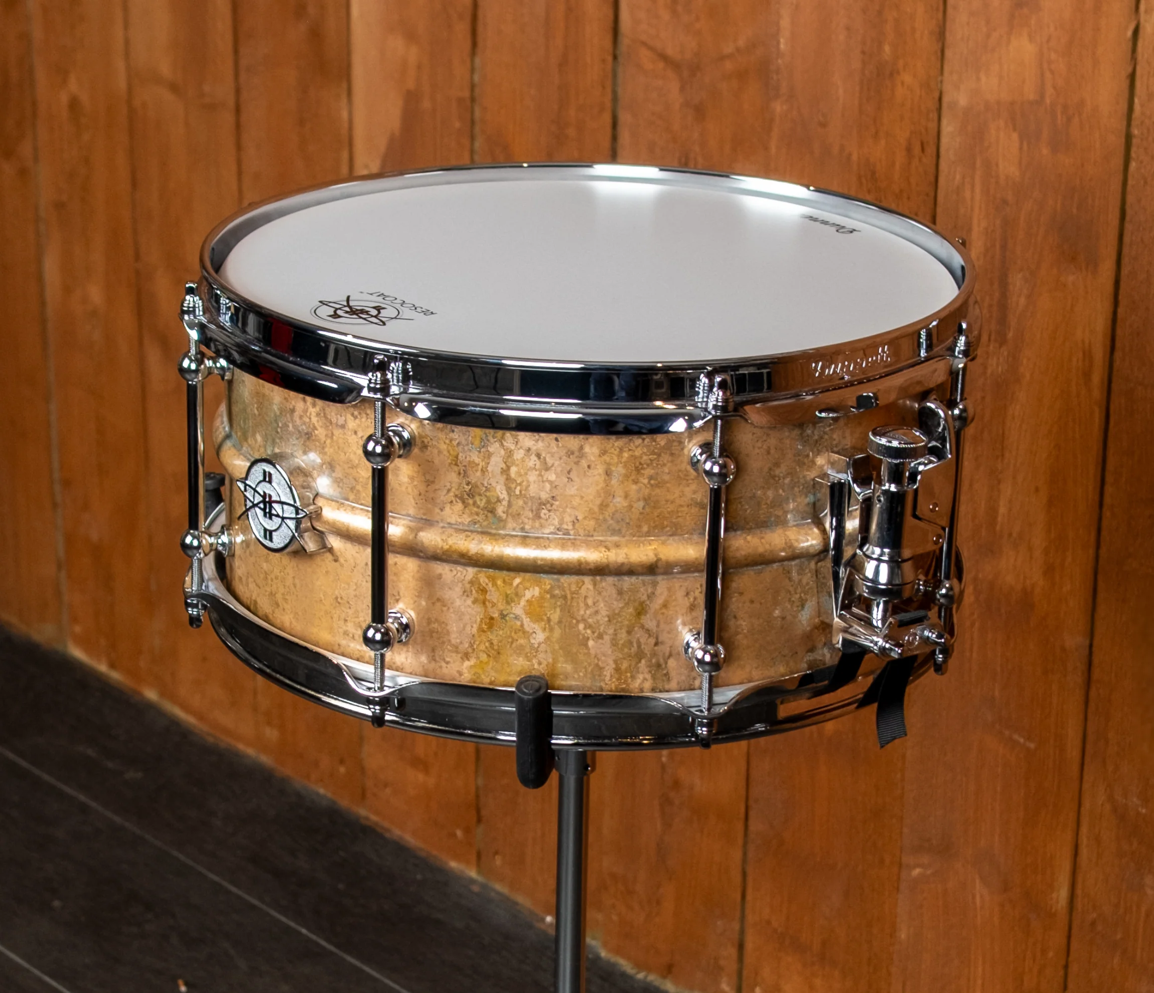 Dunnett Classic Model 2N 14" x 6.5" Bronze Snare Drum in Antique Bronze Patina - Image 5