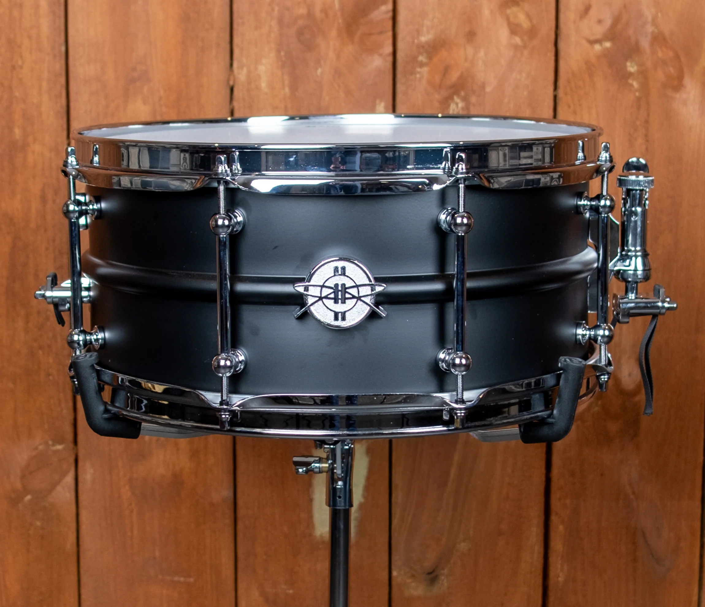 Dunnett Classic Model 2N 14" x 6.5" Carbon Steel  Snare Drum in Matt Black - Image 3
