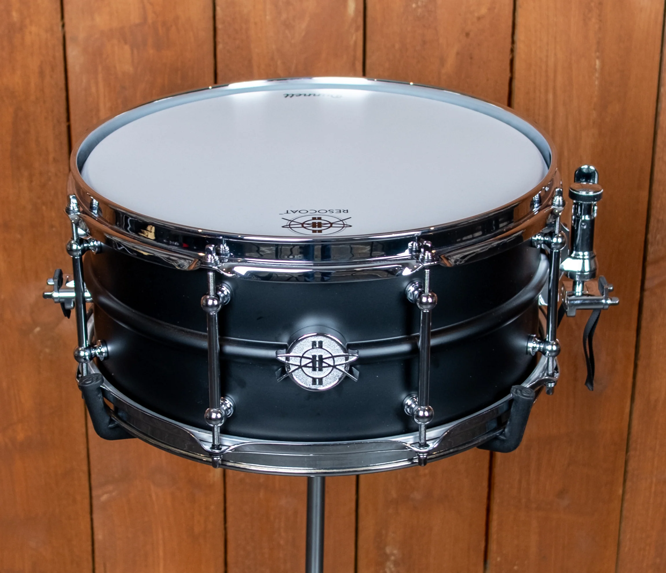 Dunnett Classic Model 2N 14" x 6.5" Carbon Steel  Snare Drum in Matt Black - Image 4