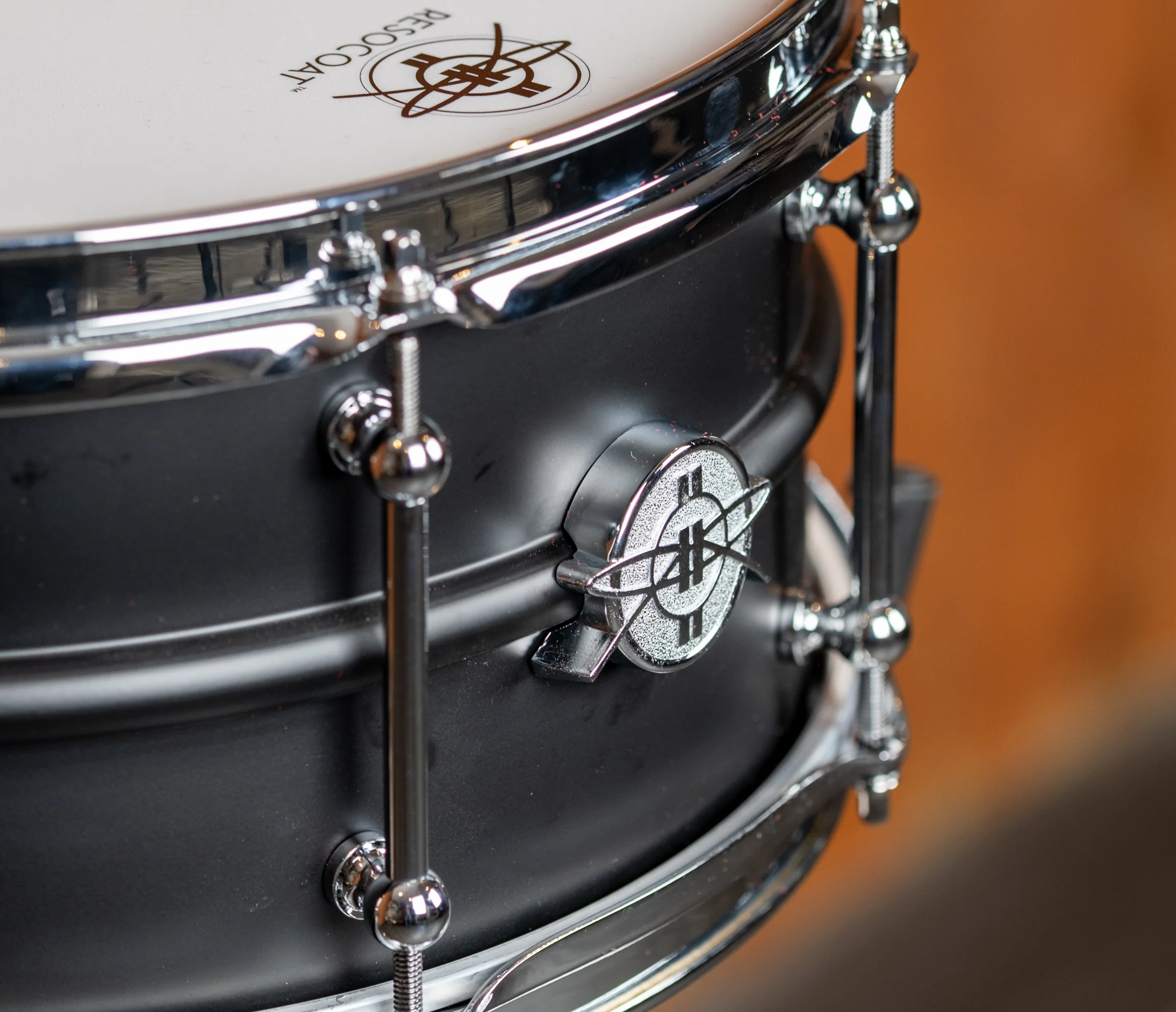 Dunnett Classic Model 2N 14" x 6.5" Carbon Steel  Snare Drum in Matt Black - Image 6