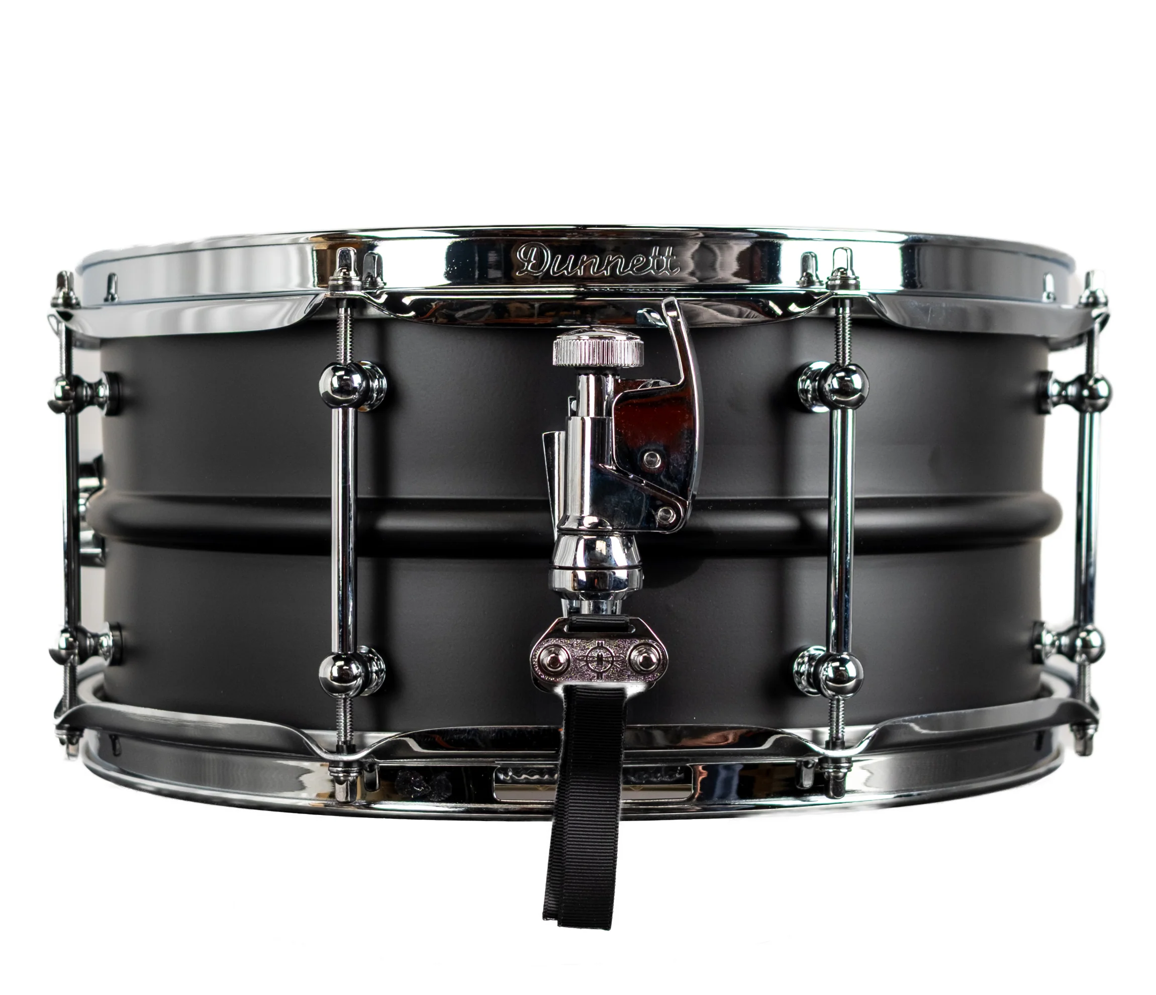 Dunnett Classic Model 2N 14" x 6.5" Carbon Steel  Snare Drum in Matt Black - Image 7