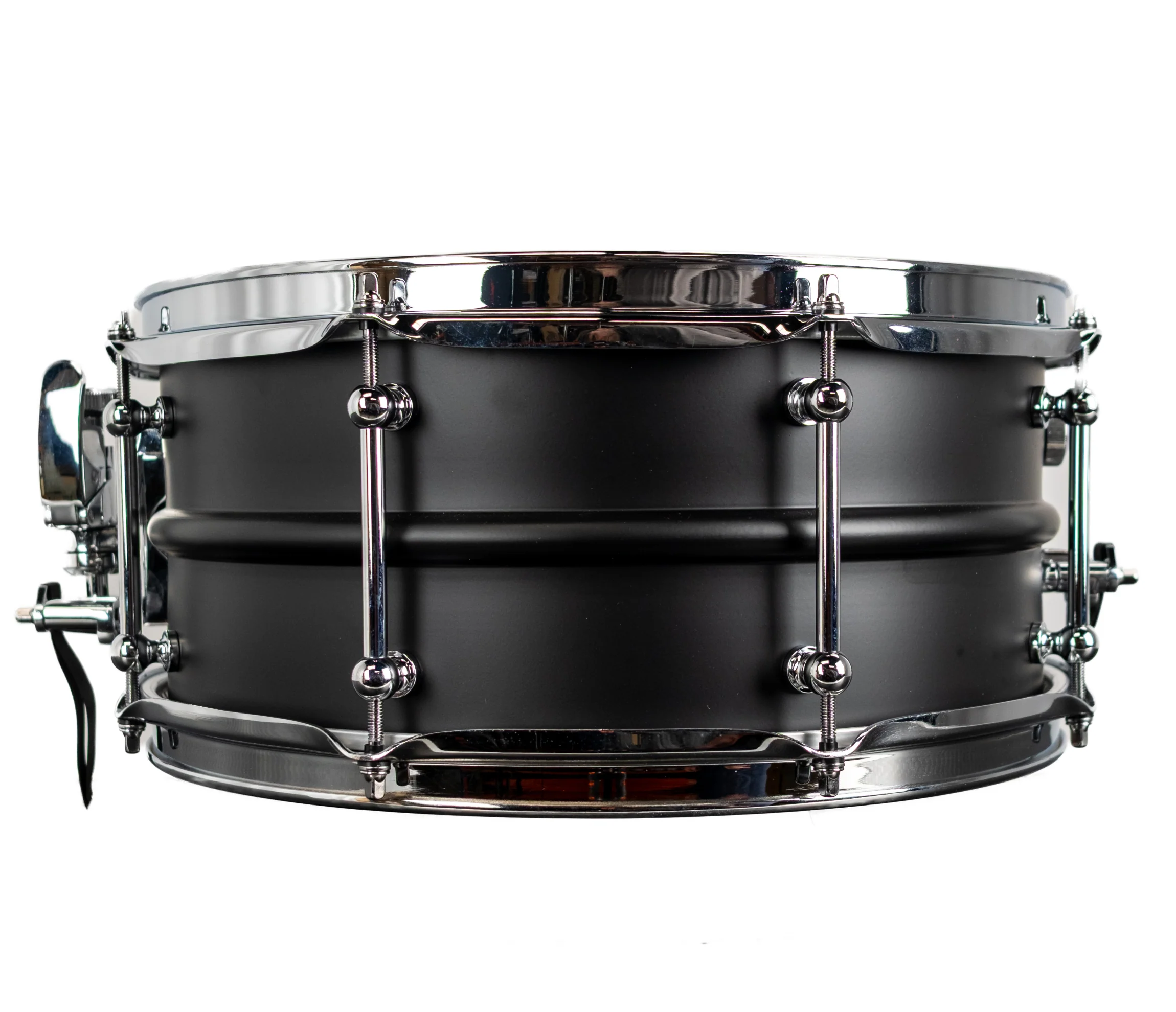 Dunnett Classic Model 2N 14" x 6.5" Carbon Steel  Snare Drum in Matt Black - Image 8
