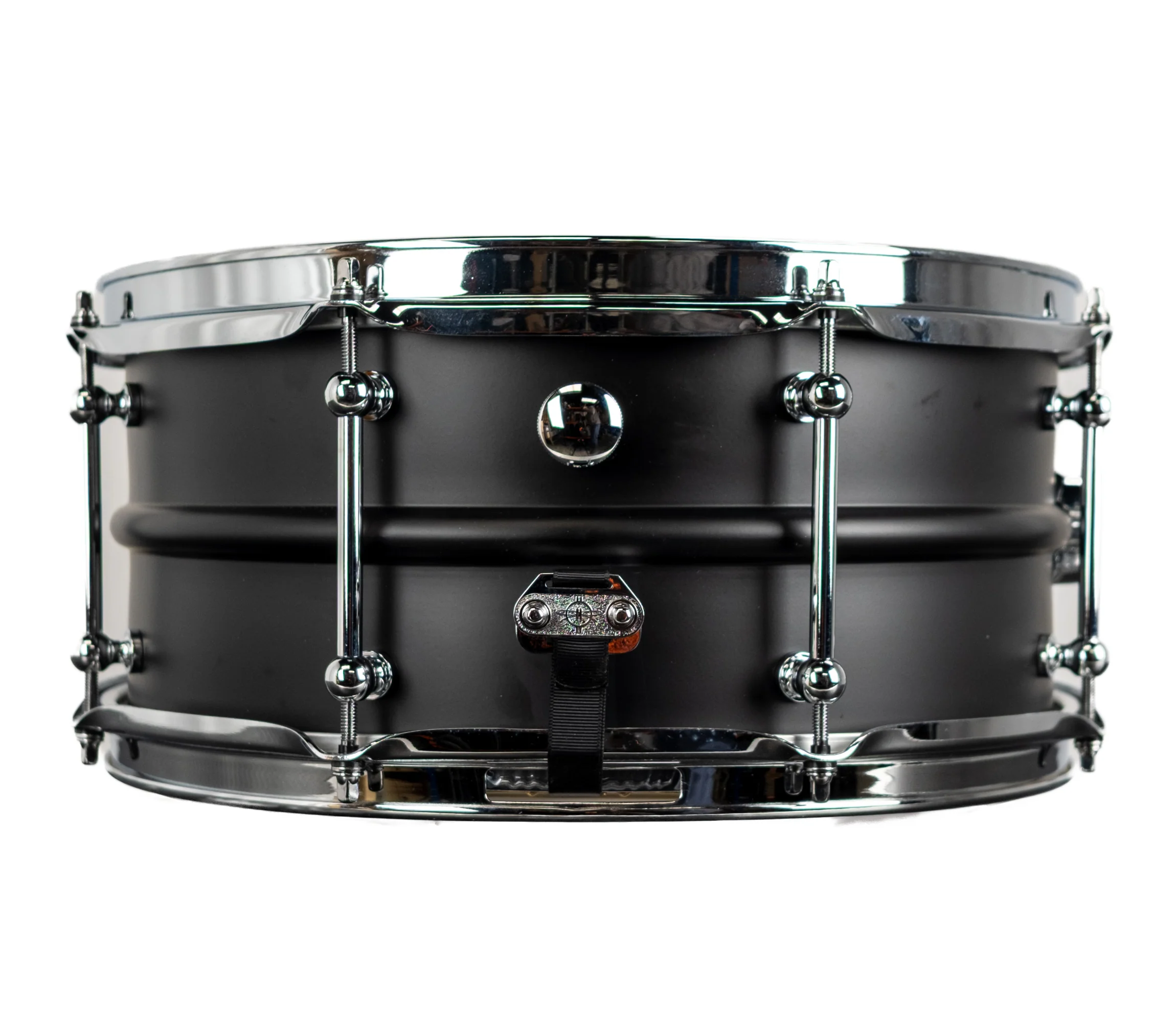 Dunnett Classic Model 2N 14" x 6.5" Carbon Steel  Snare Drum in Matt Black - Image 9
