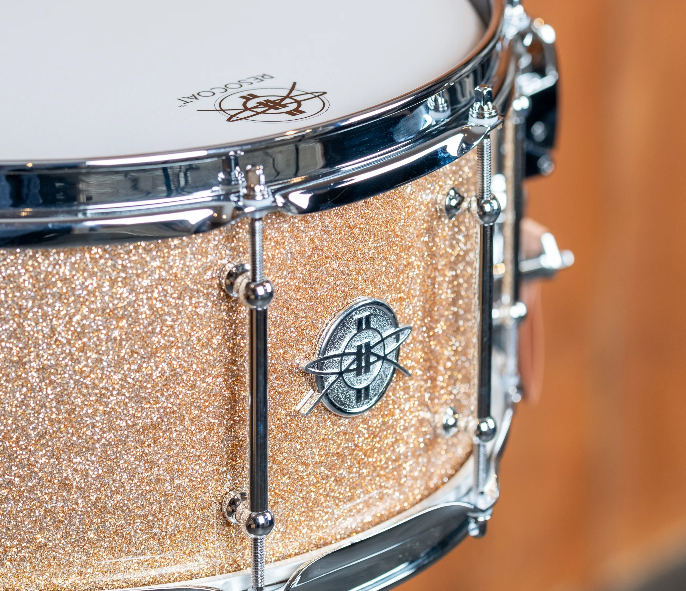 Dunnett Classic StereoPly 14" x 7" Snare Drum in Champagne Sparkle - Image 3
