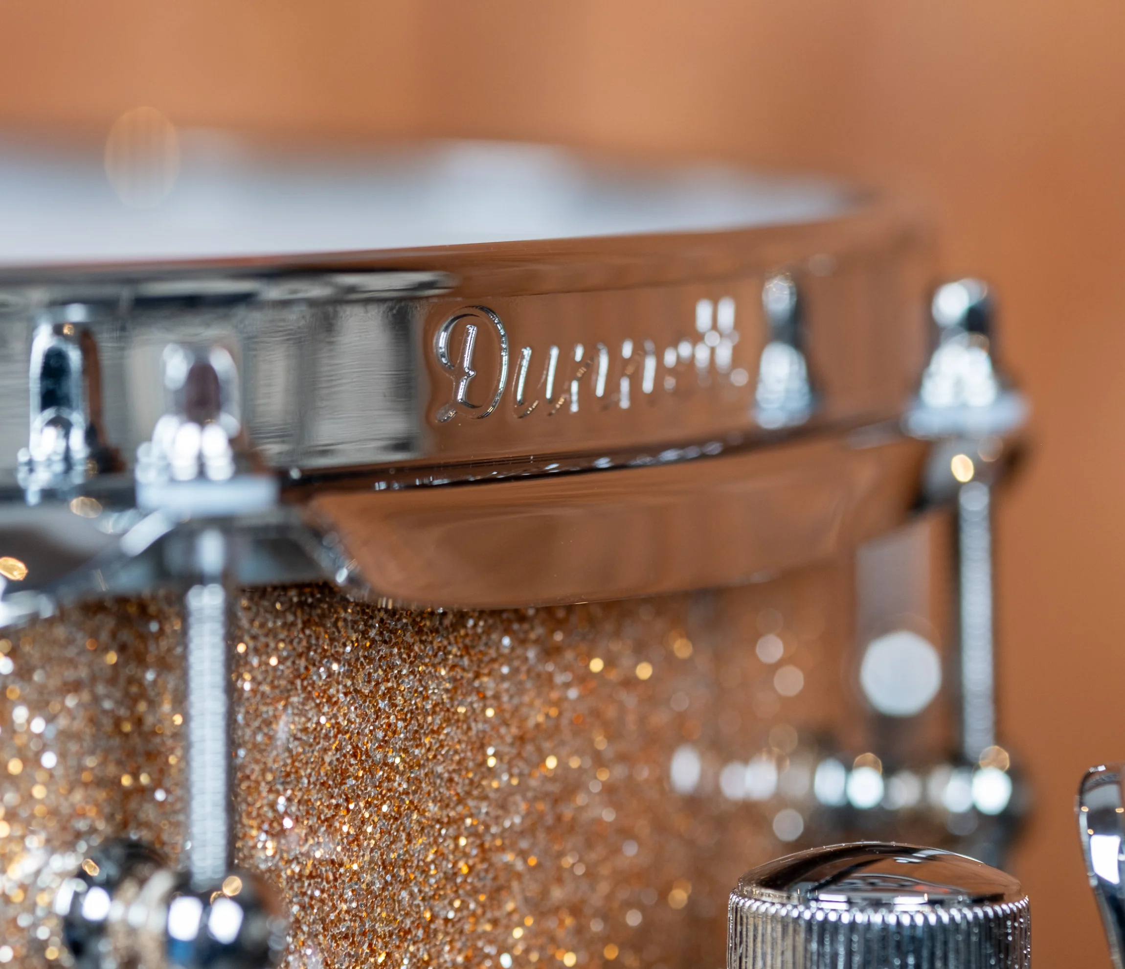 Dunnett Classic StereoPly 14" x 7" Snare Drum in Champagne Sparkle - Image 5
