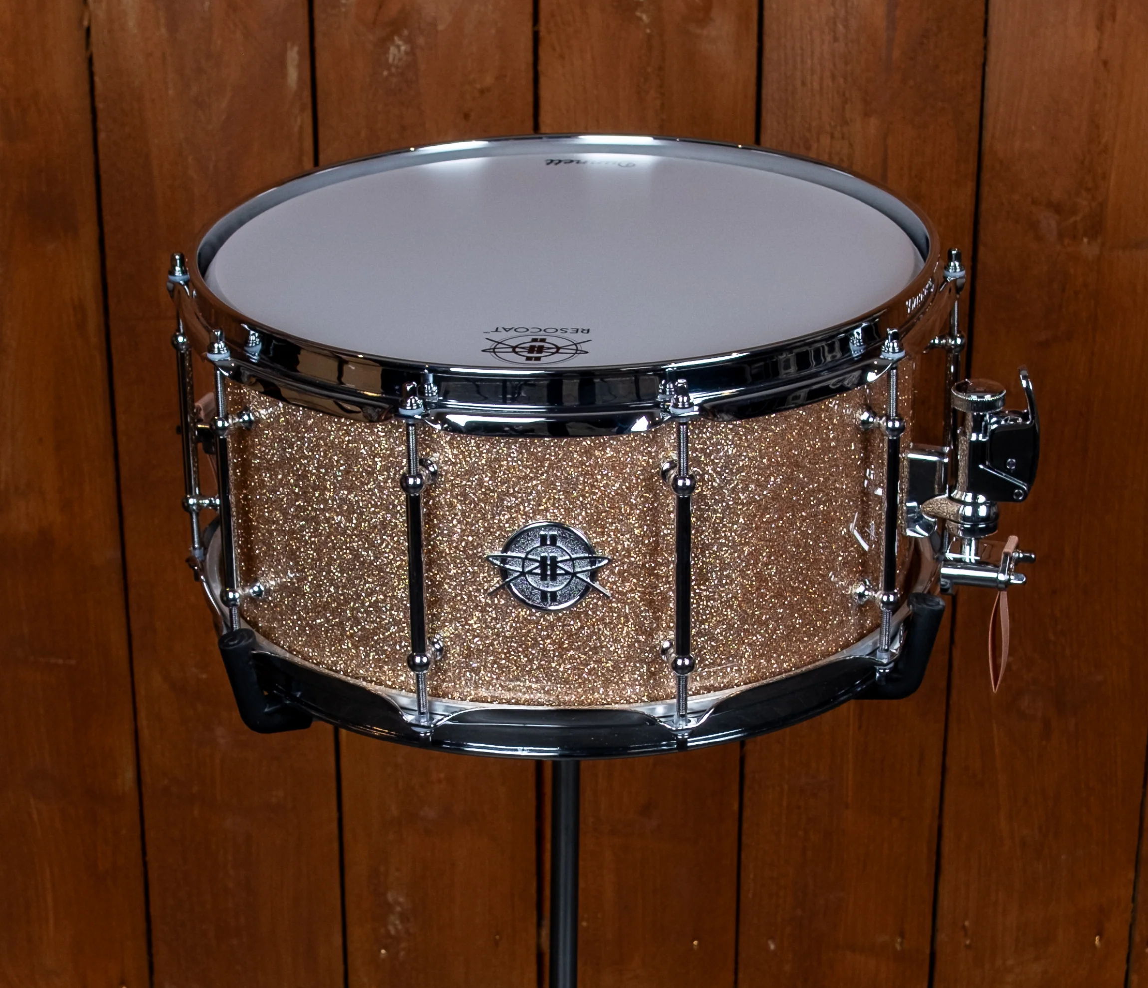 Dunnett Classic StereoPly 14" x 7" Snare Drum in Champagne Sparkle - Image 6