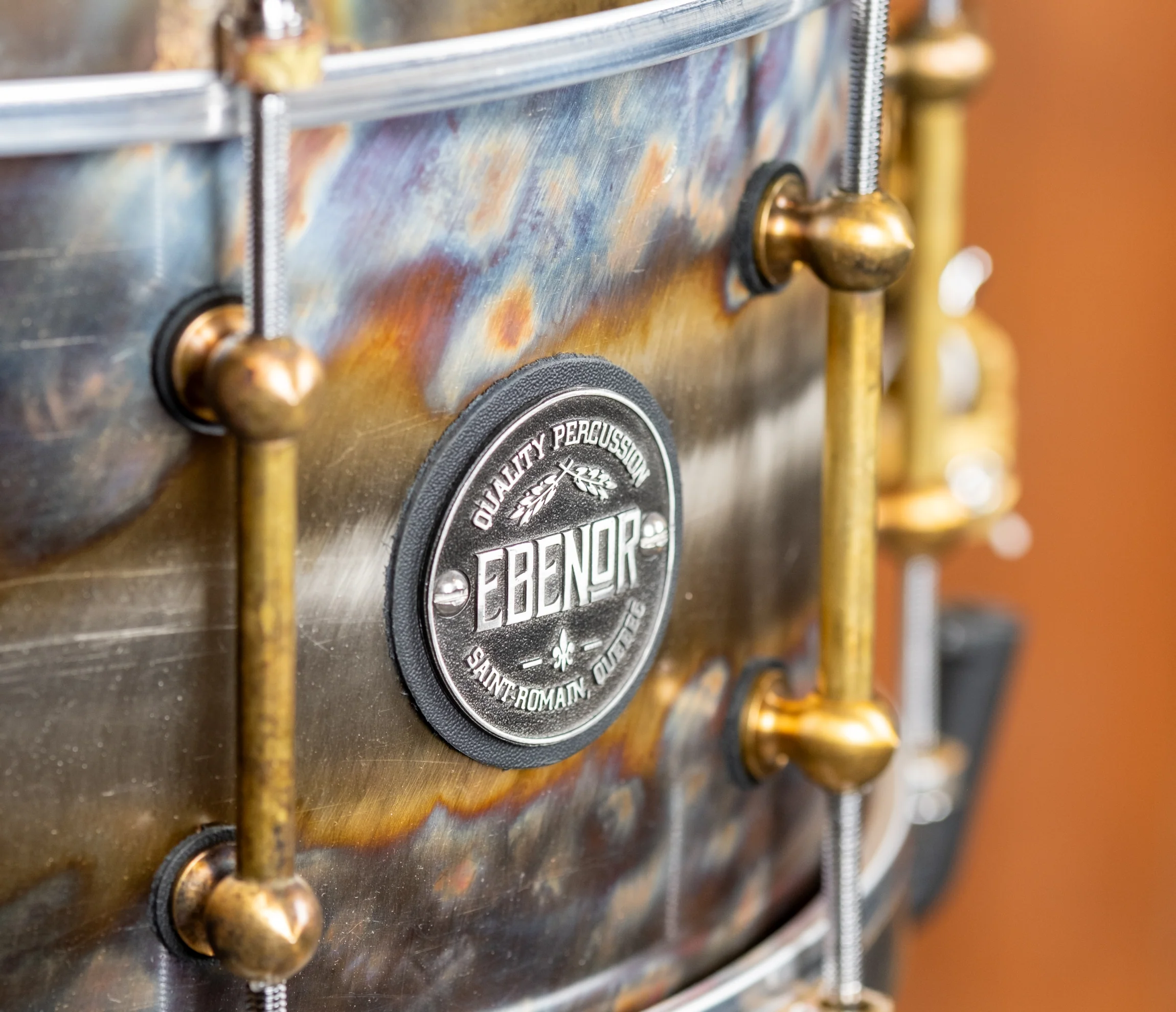 Ebenor 14" x 7" Bright Evolution Stainless Steel Snare Drum - Image 3