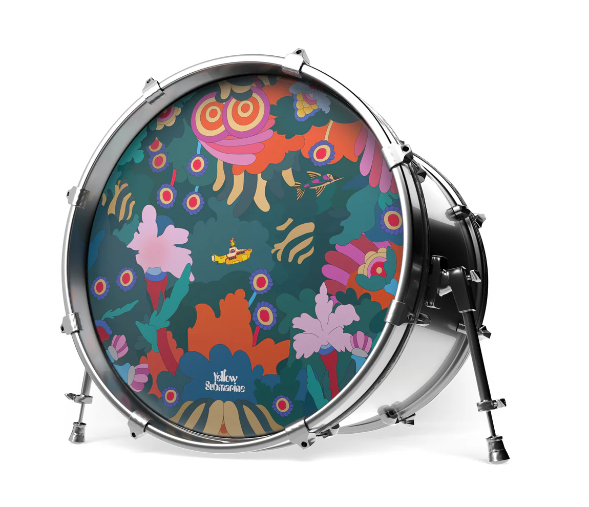 EVANS Yellow Submarine 20" Under the Sea Resonant Bass Drumhead - Image 2