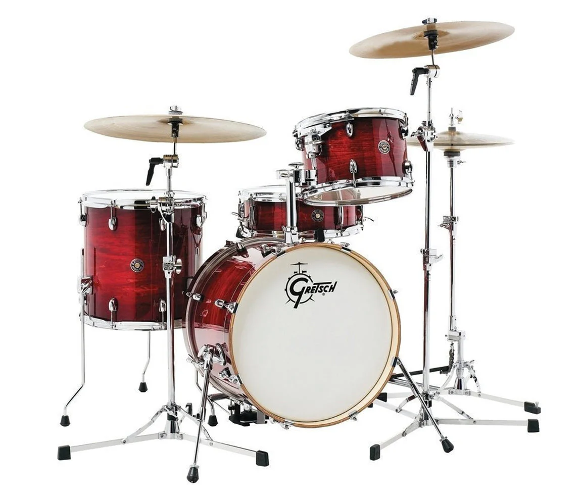 Gretsch Catalina Club 18" 4-Piece Shell Pack in Gloss Crimson Burst + Snare Drum