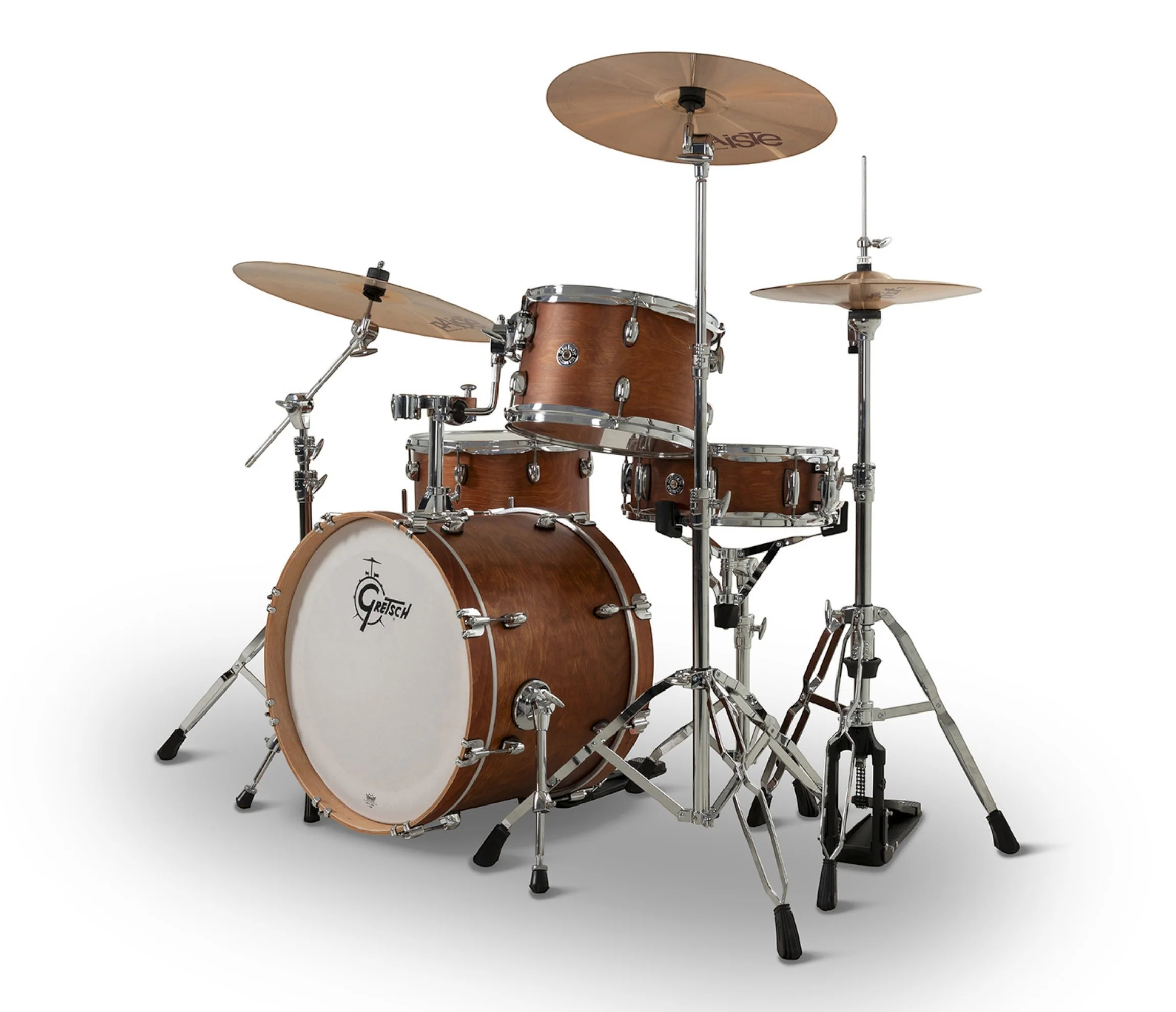 Gretsch Catalina Club 20" 4-Piece Shell Pack in Satin Walnut Glaze + Snare Drum - Image 2