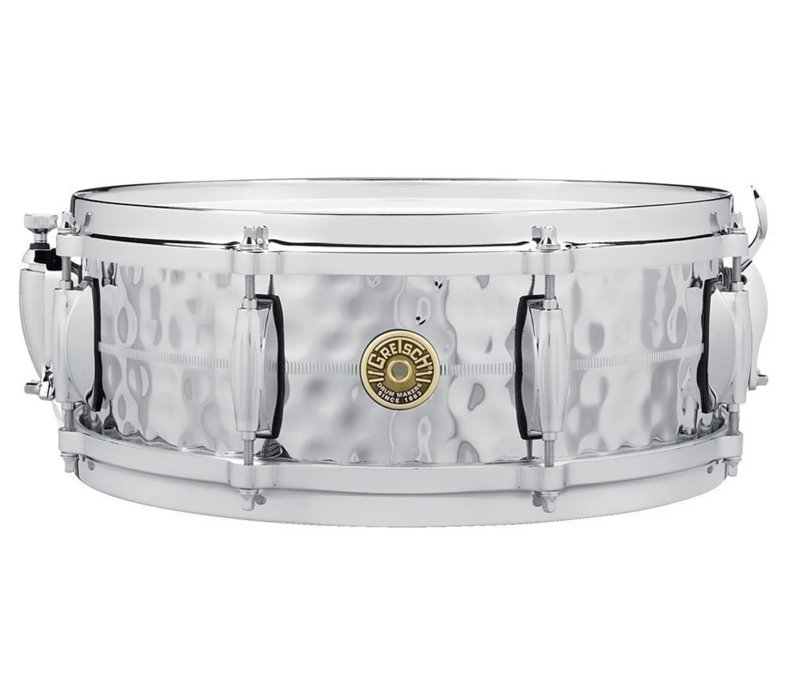 Gretsch USA 14‚Äù x 5‚Äù Hammered Chrome Over Brass Shell Snare Drum