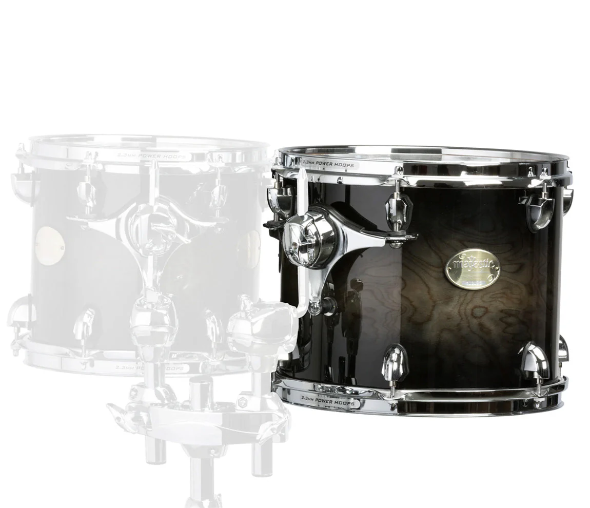 Majestic Prophonic 14" x 12" Double Headed Concert Tom, Black Dawn