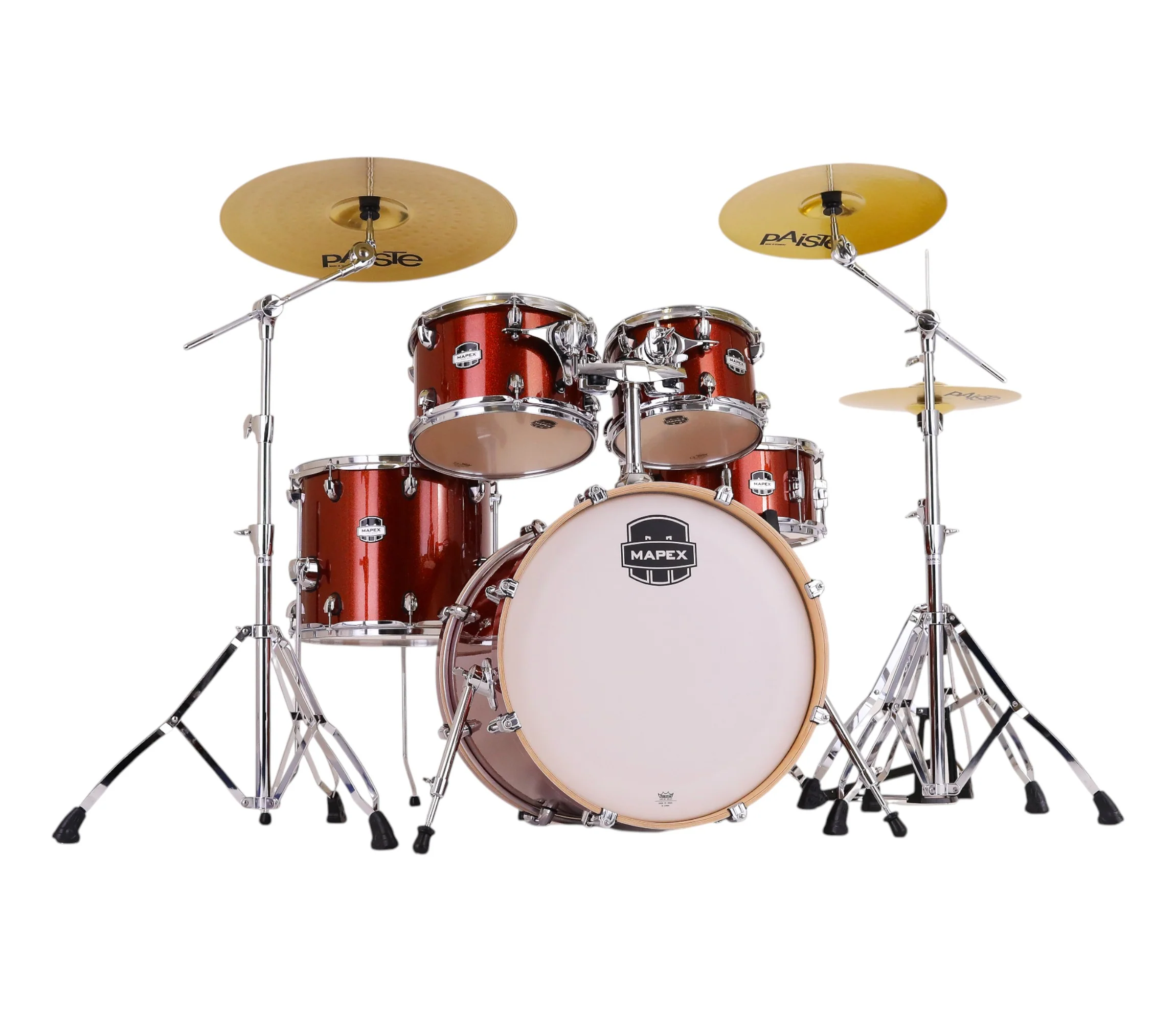 Mapex Mars Birch 20" 5-Piece Fusion Shell Pack in Blood Orange Sparkle - Image 3