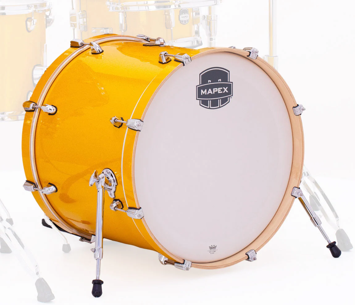 Mapex Mars Birch 22" x 18" Bass Drum (No Mount) In Sunflower Sparkle