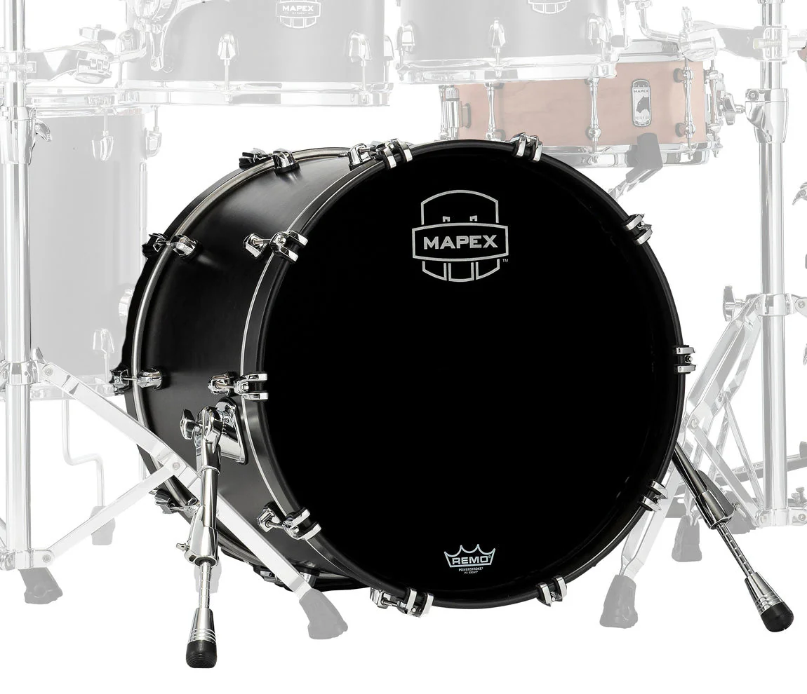 Mapex Saturn Classic 20" x 16" Bass Drum (No Mount) In Transparent Satin Black