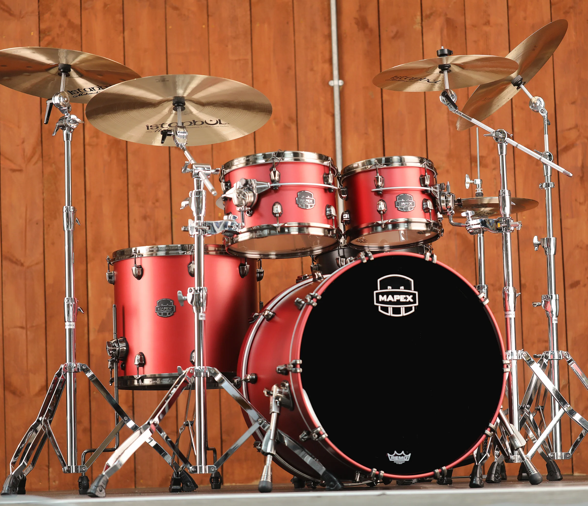 Mapex Saturn Evolution 22" 4-Piece Shell Pack in Tuscan Red - Image 3