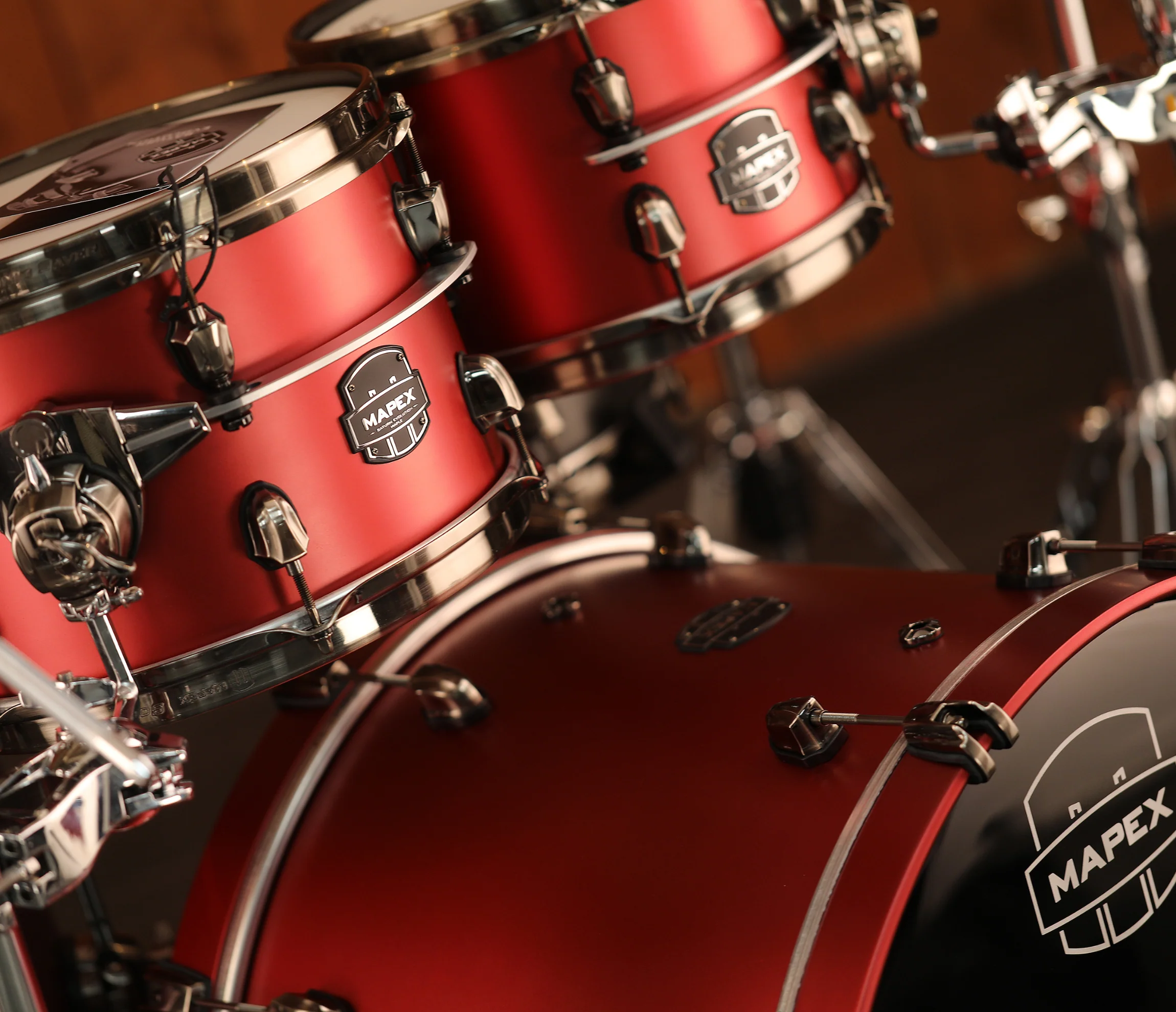 Mapex Saturn Evolution 22" 4-Piece Shell Pack in Tuscan Red - Image 4
