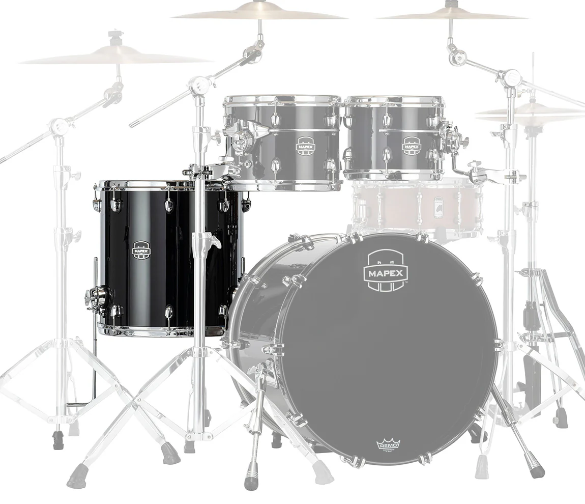 Mapex Saturn Evolution Birch Blend 14" x 12" Floor Tom In Piano Black