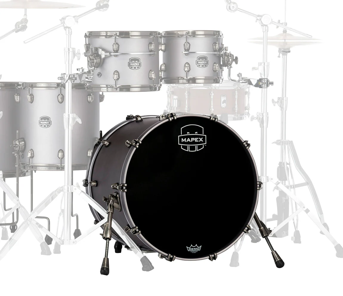 Mapex Saturn Evolution Birch Blend 18" x 14" Bass Drum (No Mount) In Gun Metal Grey