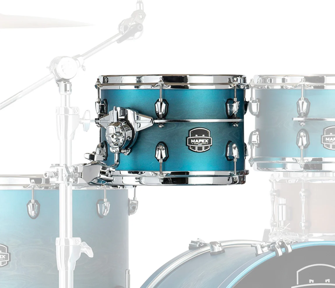 Mapex Saturn Evolution Maple Blend 14" x 6.5" Snare Drum In Exotic Azure Burst