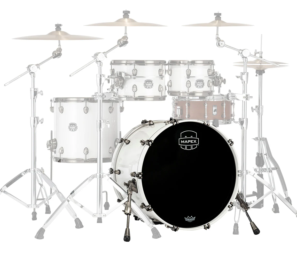 Mapex Saturn Evolution Maple Blend 20" x 16" Bass Drum (No Mount) In Polar White