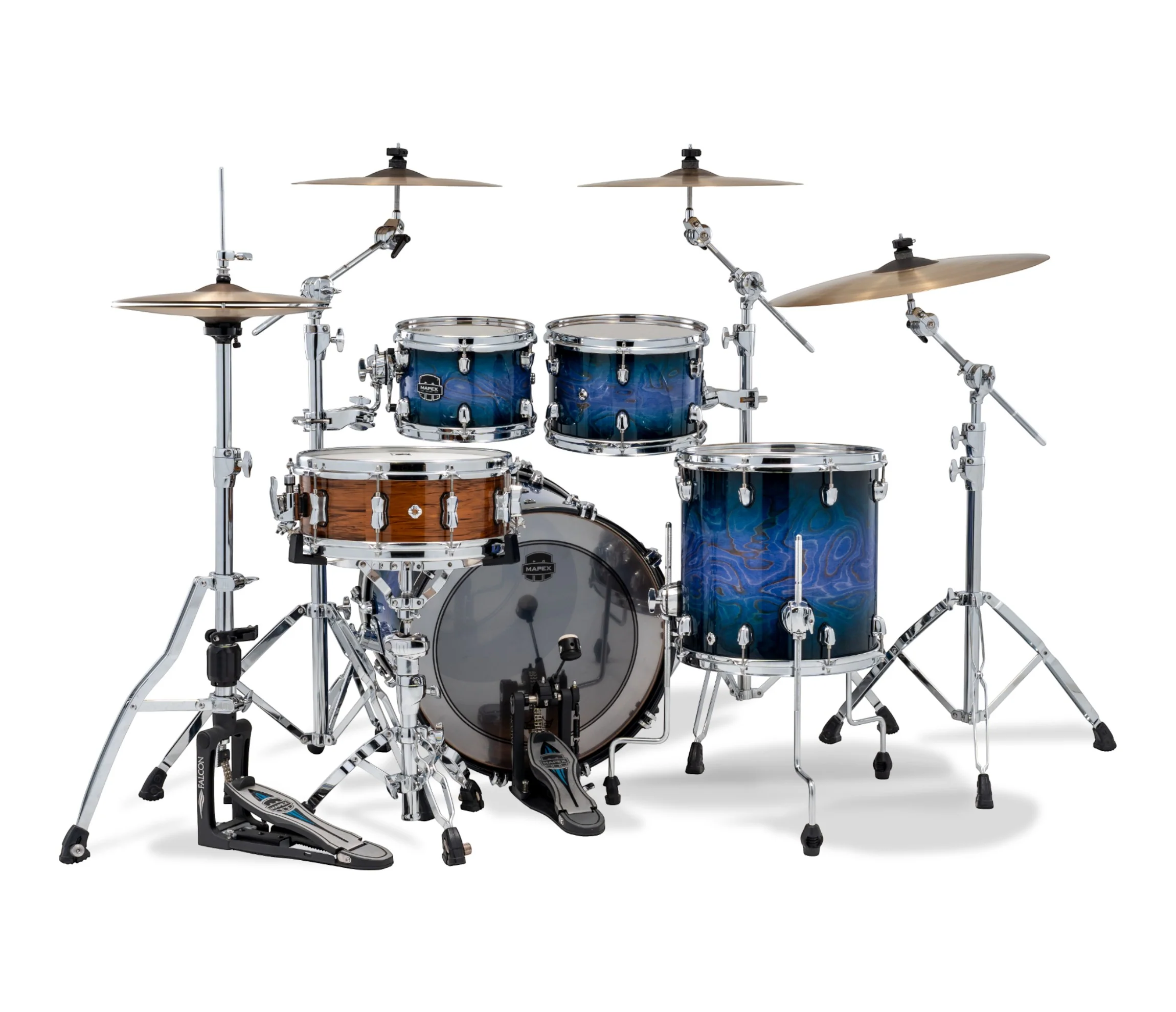 Mapex Saturn VI 20" 4-Piece Fusion Shell Pack in Cobalt Burst - Image 3