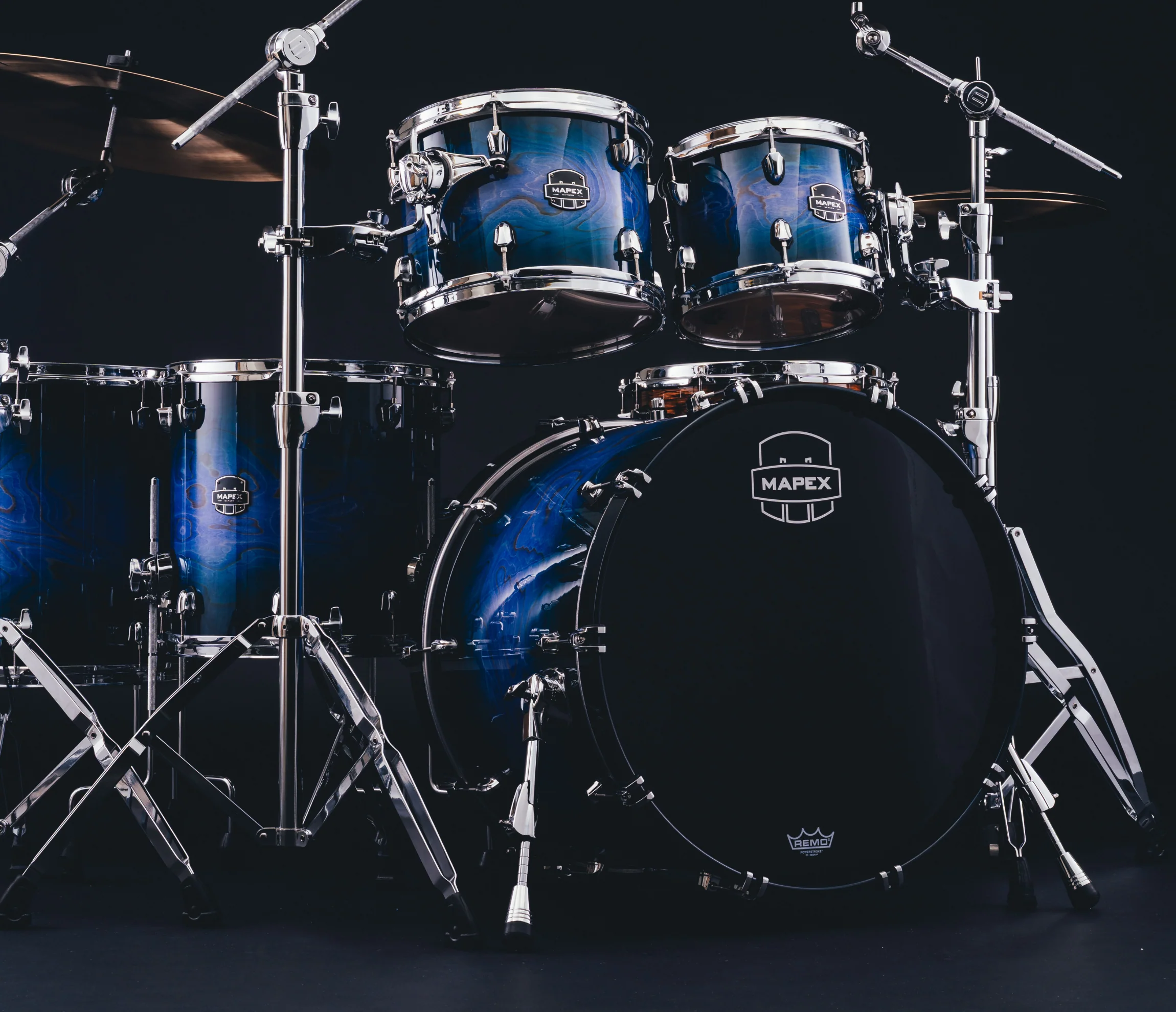 Mapex Saturn VI 22" 5-Piece Studioease Shell Pack in Cobalt Burst - Image 6