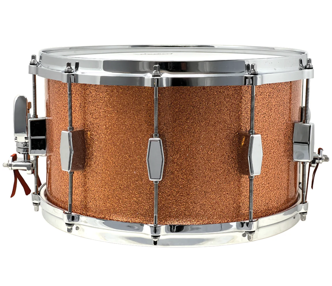 Milestone Founder's Model 14" x 8" Snare Drum in Copper Sparkle - Image 3