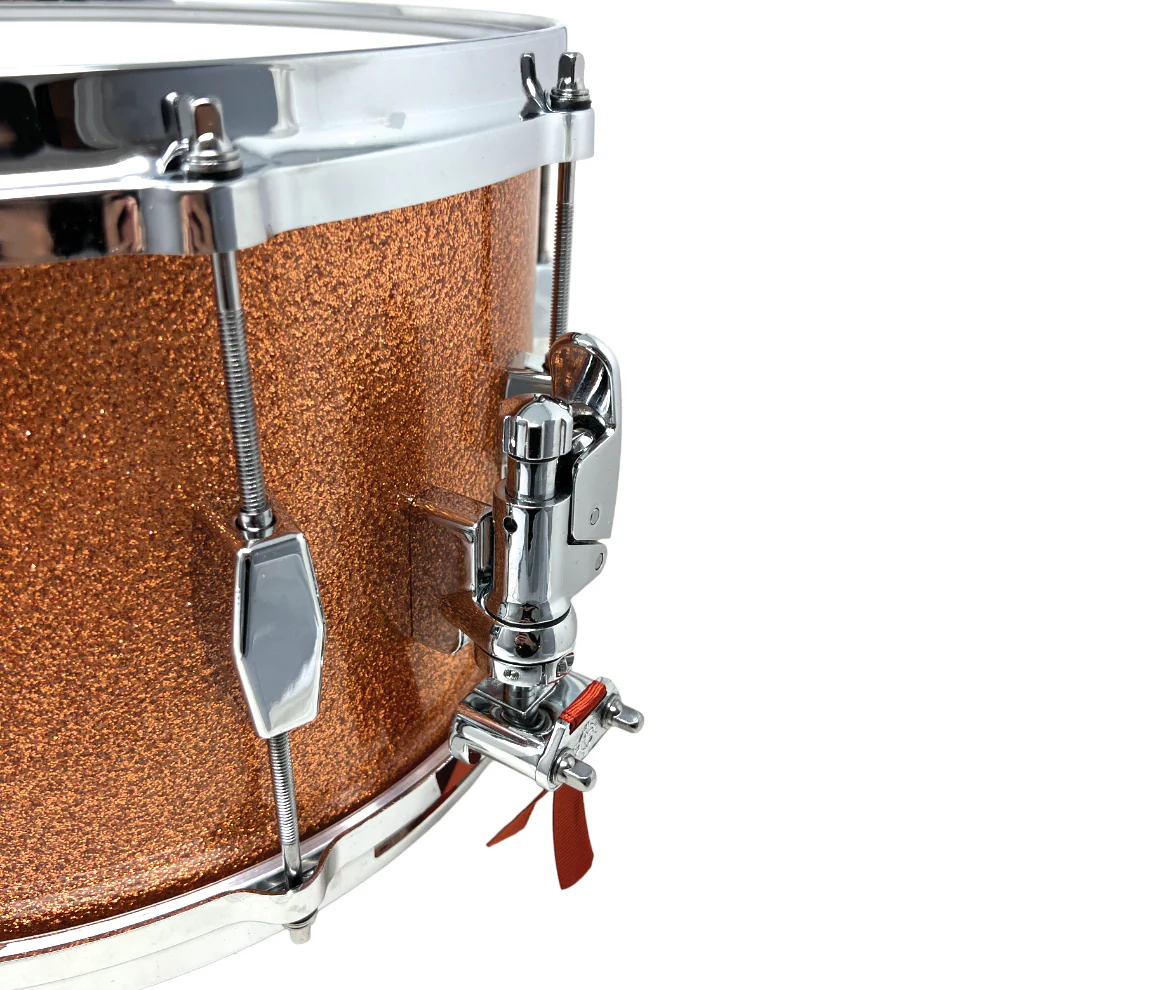 Milestone Founder's Model 14" x 8" Snare Drum in Copper Sparkle - Image 6