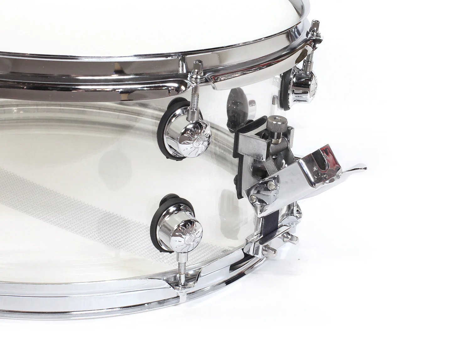 Natal Arcadia 14" x 5.5" Arcadia Acrylic Snare Drum in Transparent Clear Acrylic - Image 6