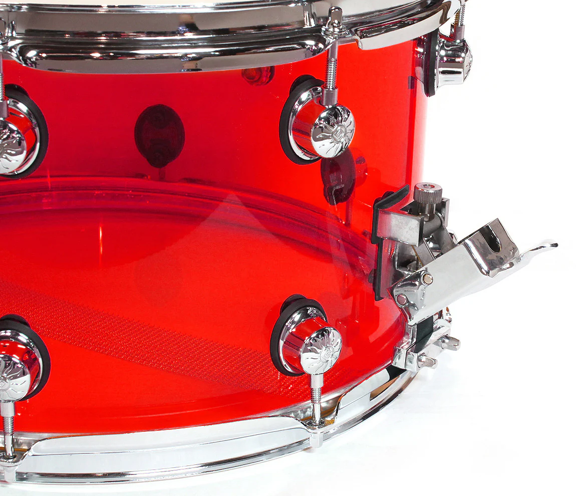 Natal Arcadia 14" x 8" Arcadia Acrylic Snare Drum in Transparent Red - Image 5
