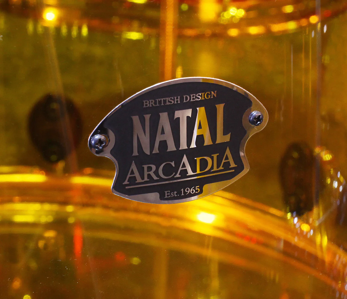 Natal Arcadia Acrylic 4-Piece Shell Pack in Transparent Orange Acrylic Finish - Image 7