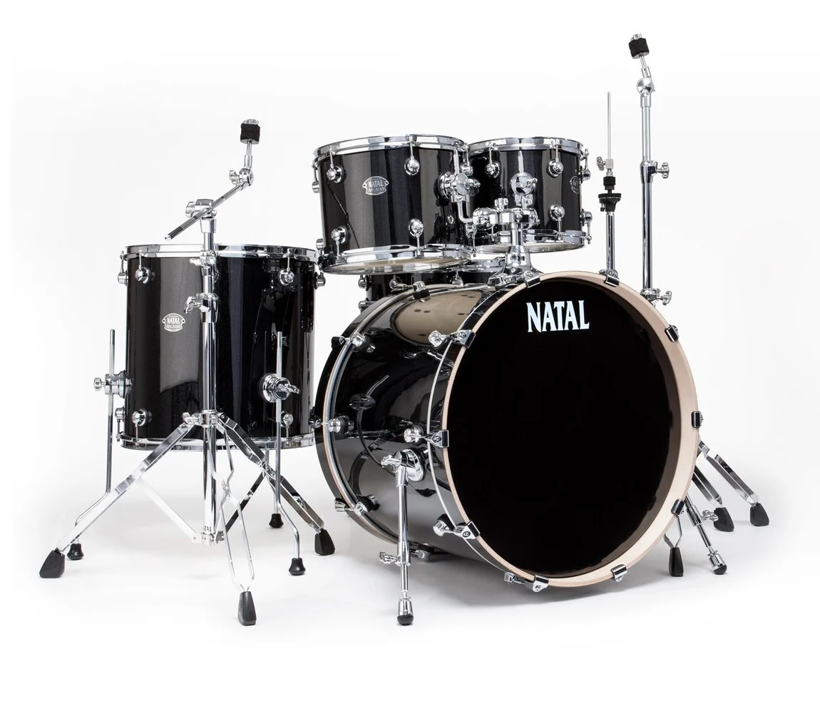 Natal Arcadia Birch F20 5-piece Drumkit inc. Hardware in Black Sparkle - Image 2