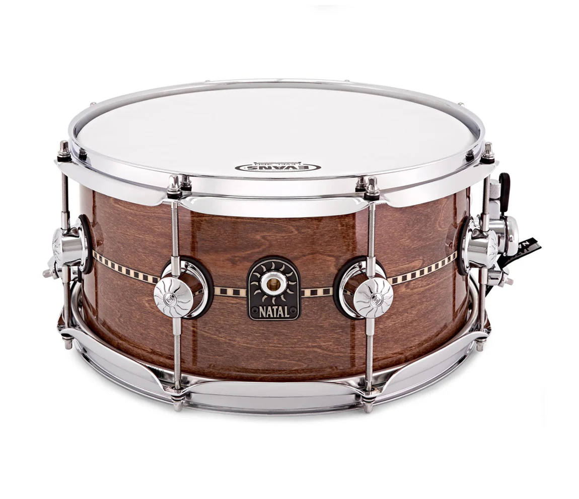 Natal Cafe Racer 14" x 6.5" Tulipwood Snare Drum with Gloss Inlay