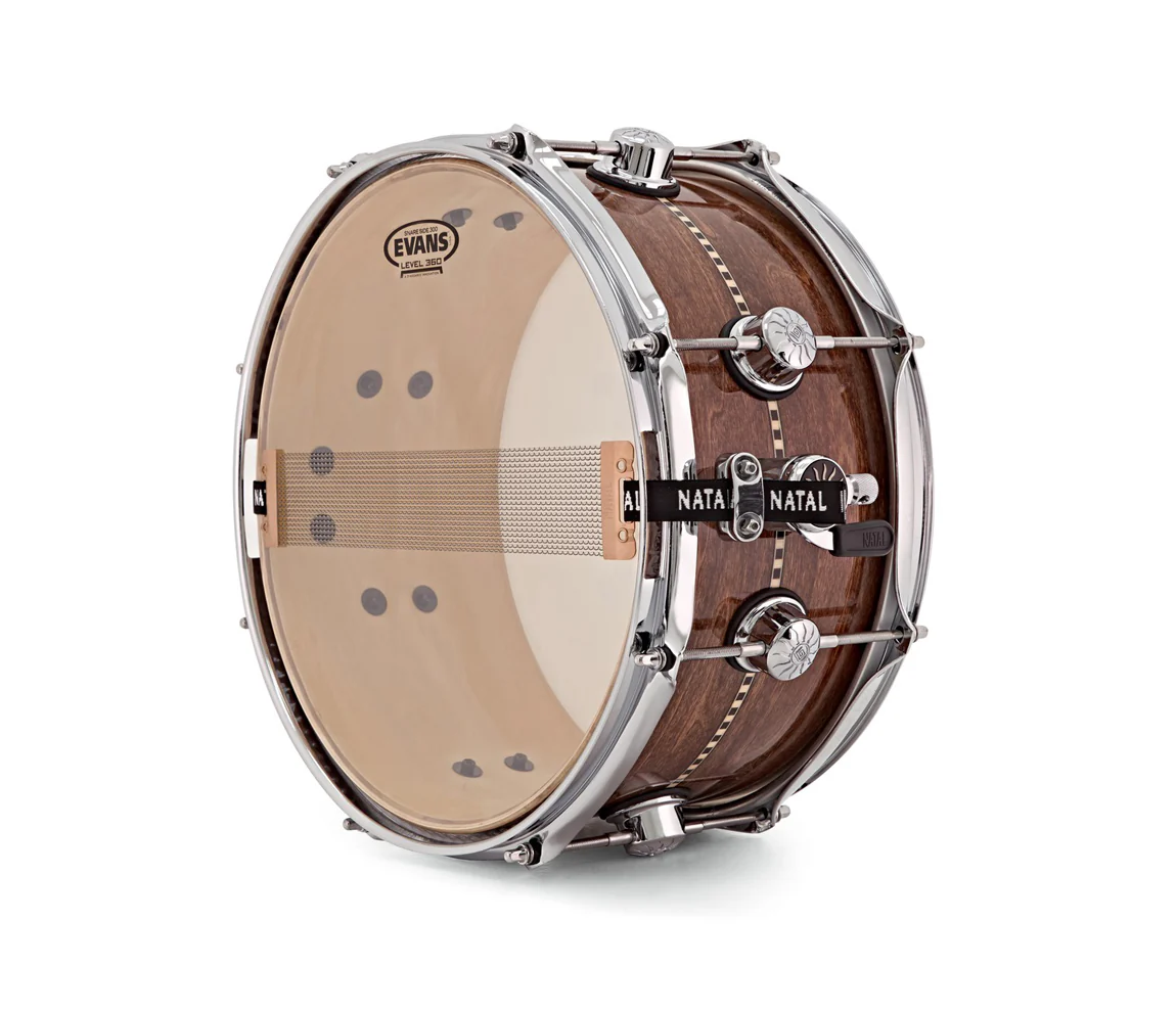 Natal Cafe Racer 14" x 6.5" Tulipwood Snare Drum with Gloss Inlay - Image 5
