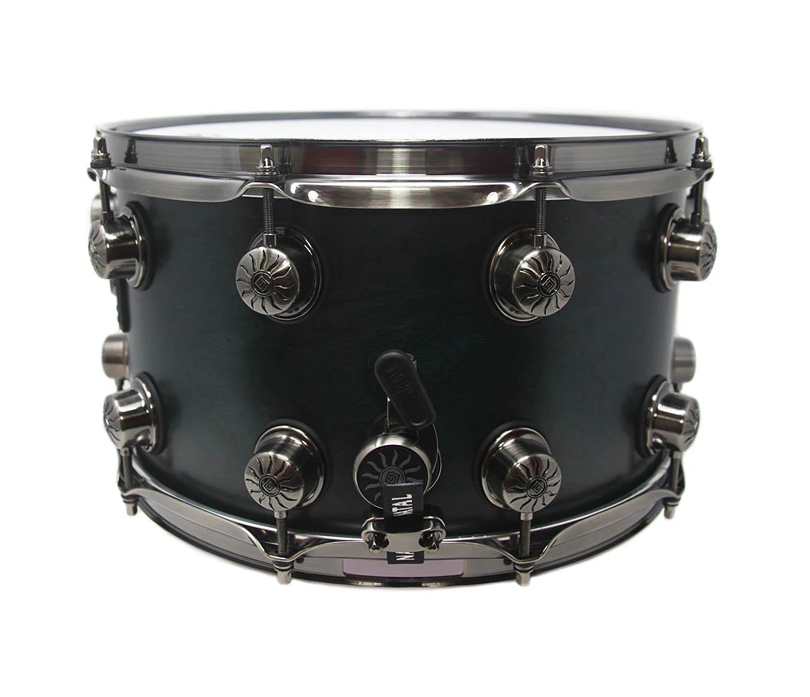 Natal Originals 13" x 6.5" Walnut Snare Drum in Cerulean Blue - Image 2