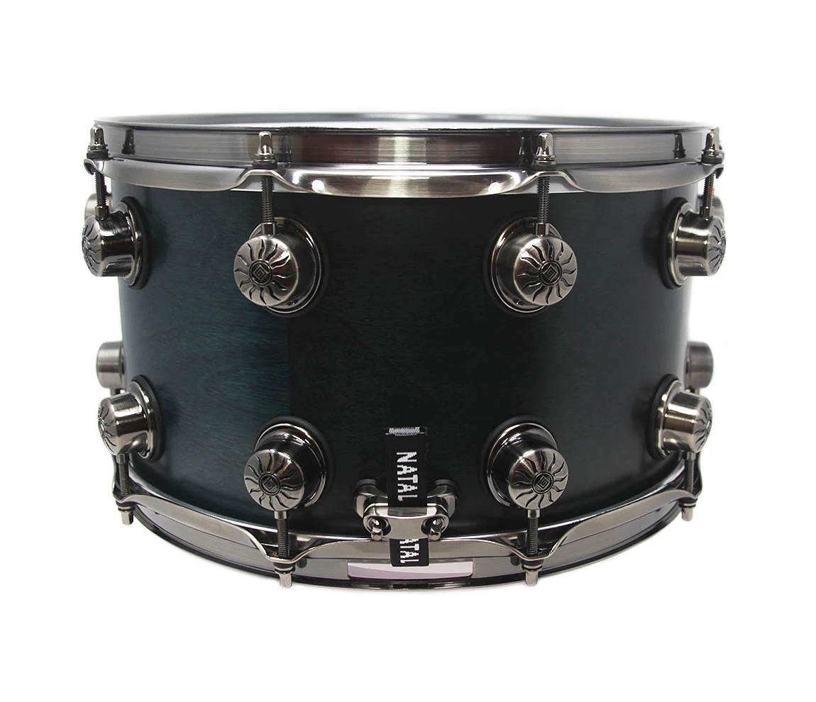 Natal Originals 14" x 5.5" Walnut Snare Drum in Cerulean Blue - Image 4