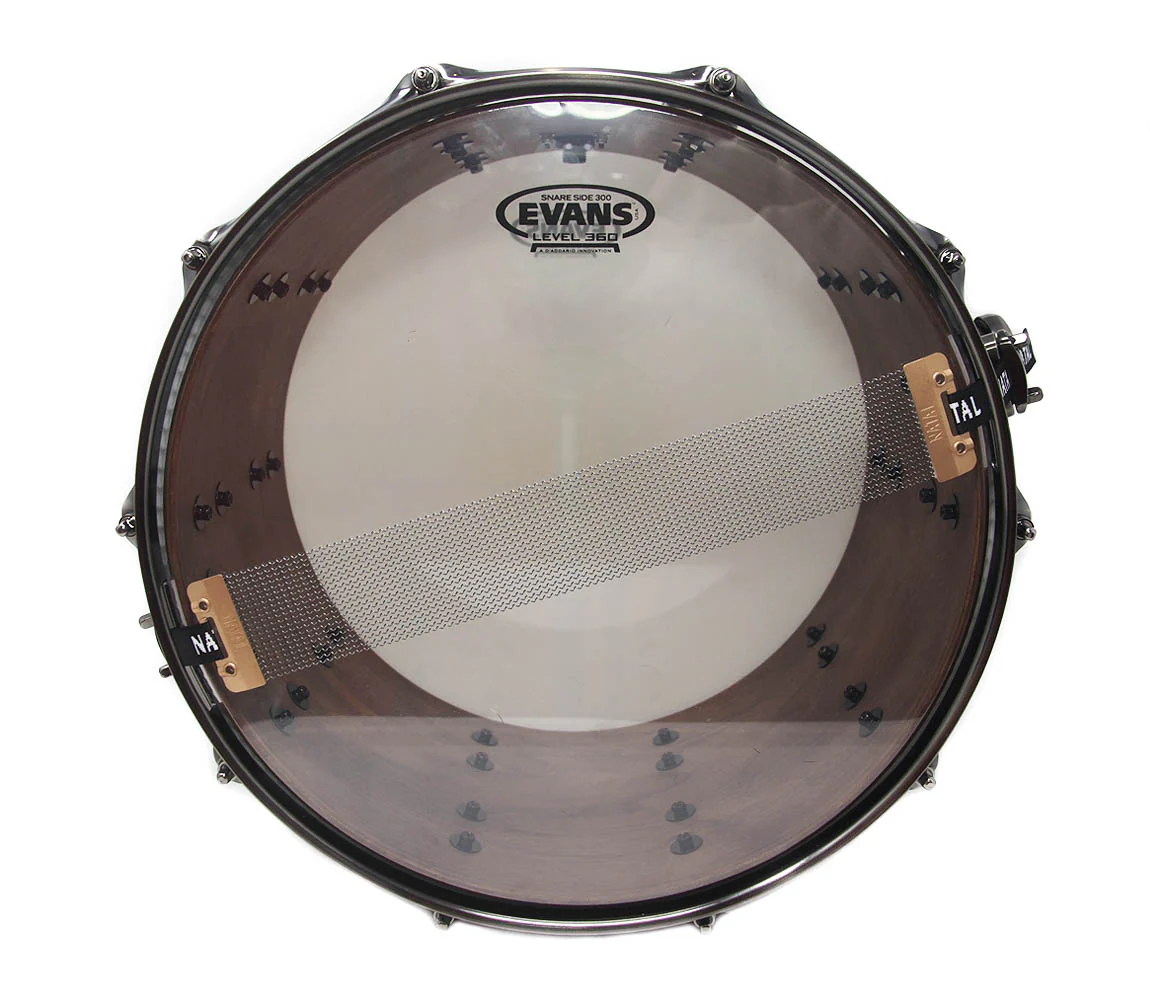 Natal Originals 14" x 5.5" Walnut Snare Drum in Cerulean Blue - Image 6