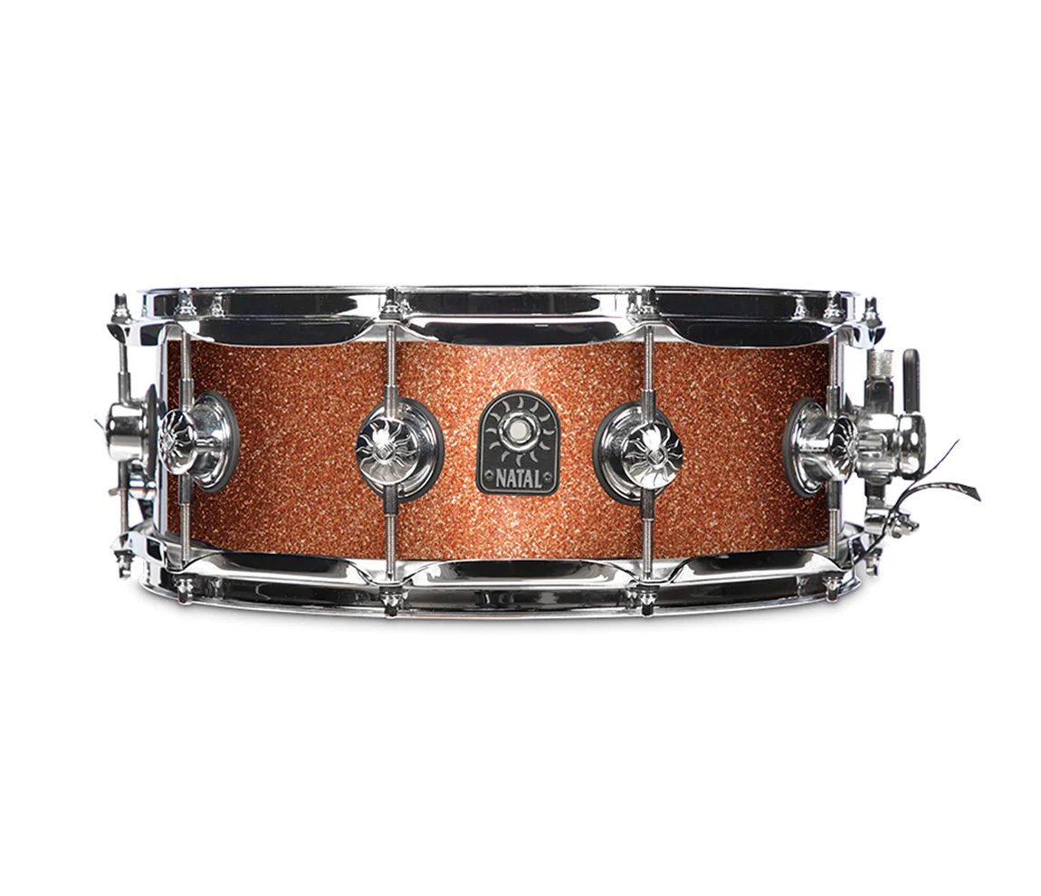 Natal Originals Maple 14" x 5.5" Snare Drum in Copper Sparkle