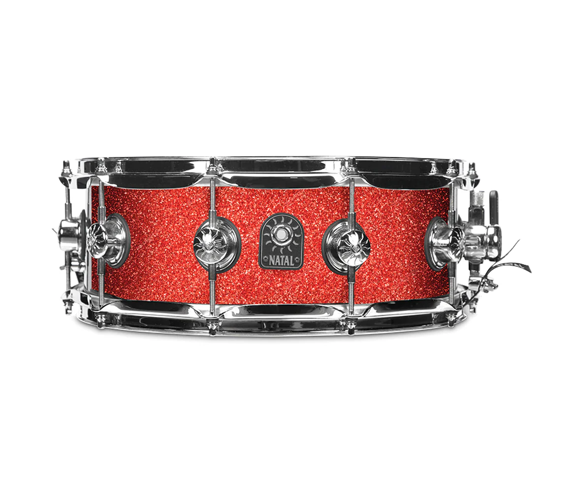 Natal Originals Maple 14" x 5.5" Snare Drum in Red Sparkle